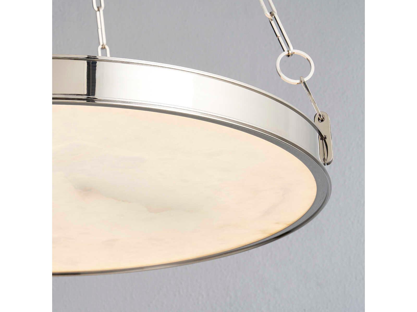 Hudson Valley Kirby 1-Light Polished Nickel White LED Round Chandelier