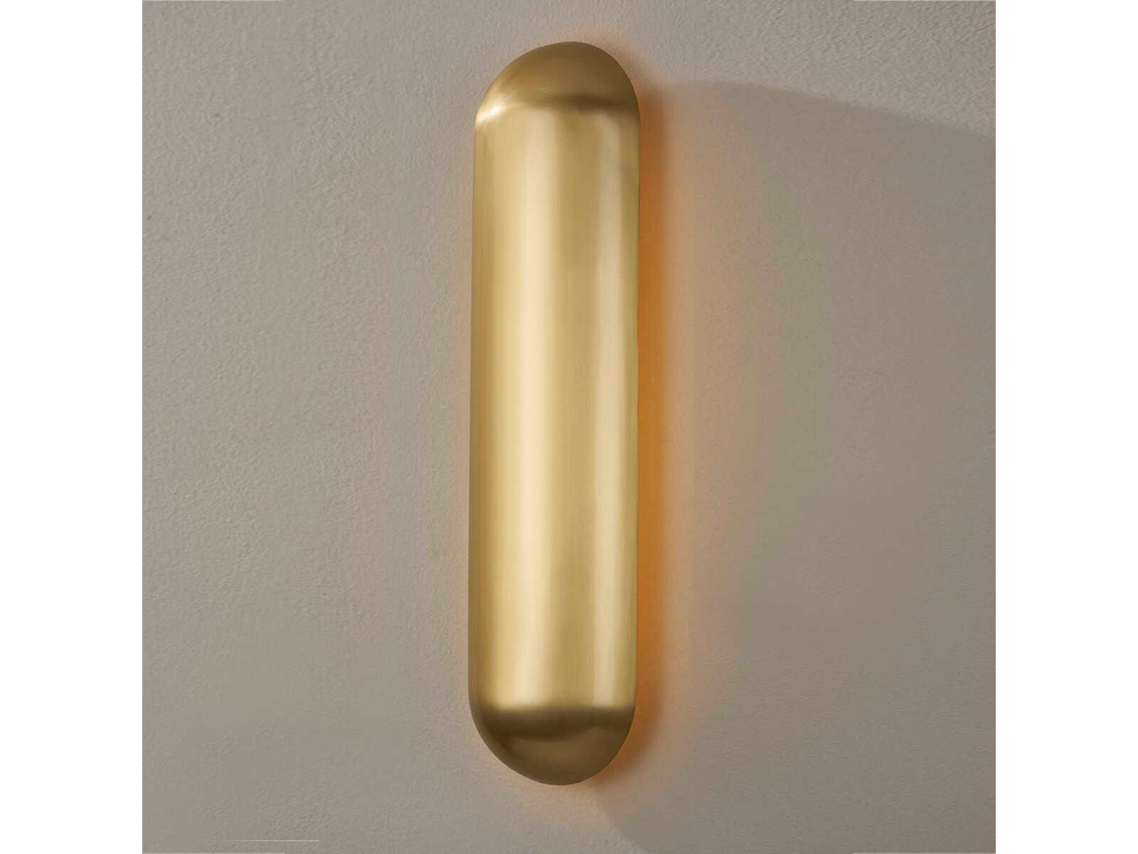 Hudson Valley Wheeler 1-Light Aged Brass LED Wall Sconce