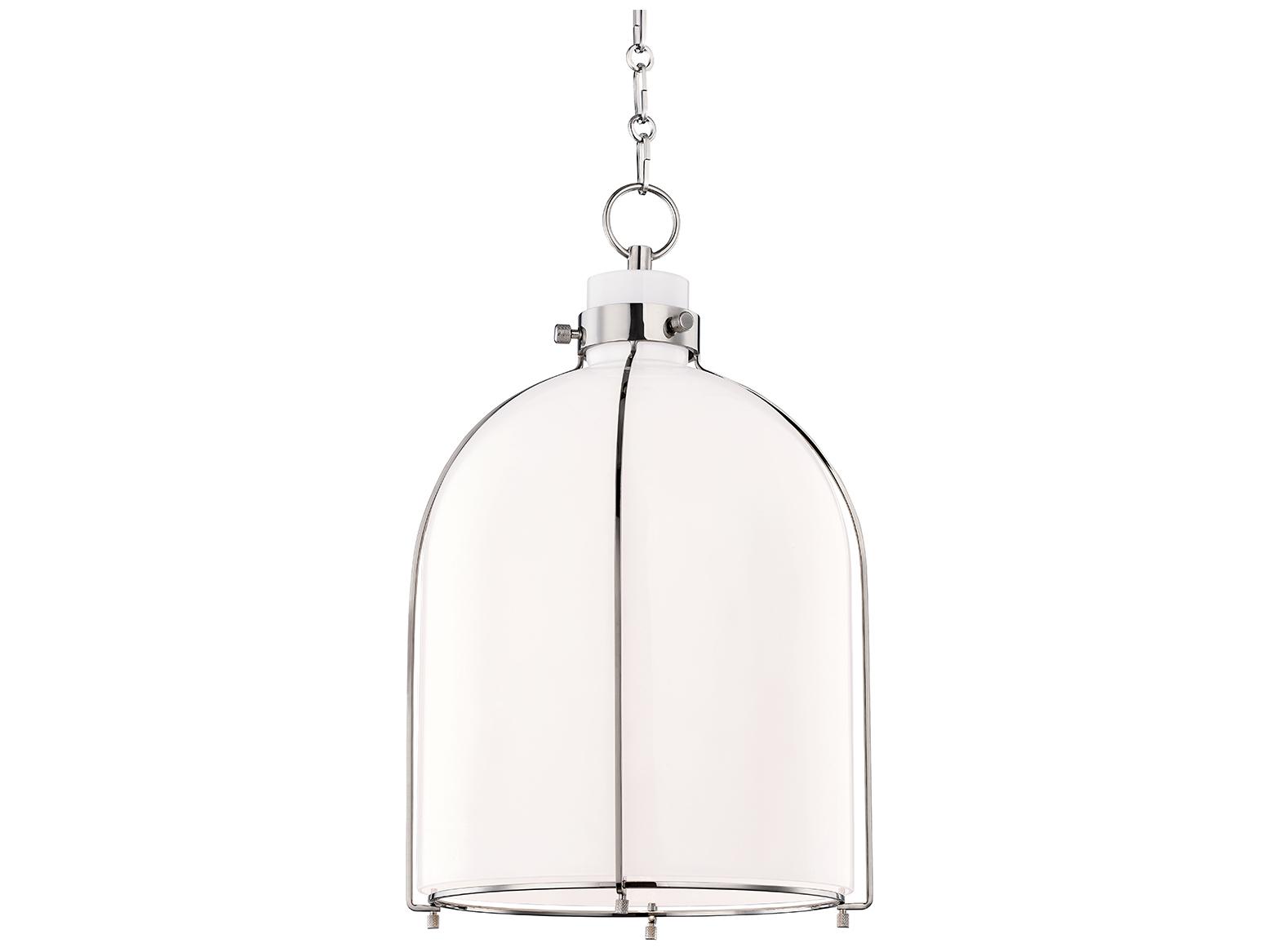 Hudson Valley Eldridge 1-Light Polished Nickel Bell Pendant