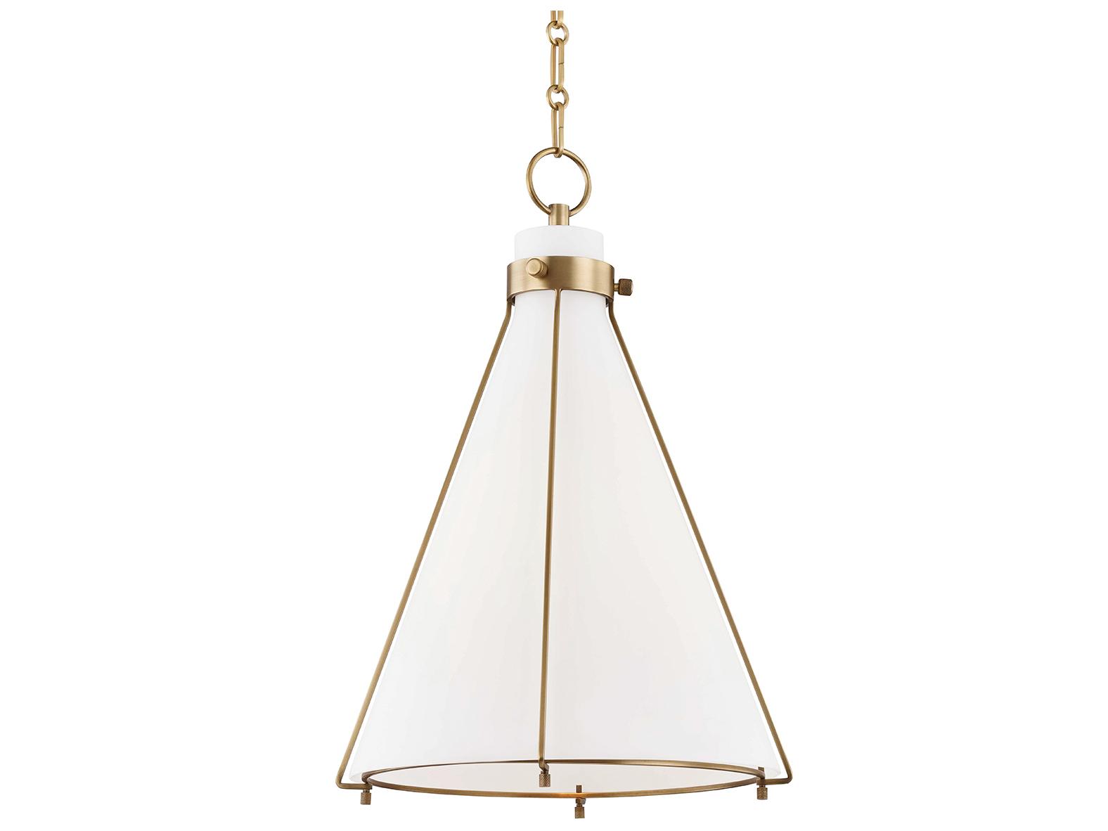 Hudson Valley Eldridge 1-Light Aged Brass Pendant