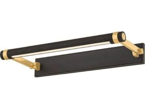 Hudson Valley Duell 1-Light Aged Brass Distressed Bronze Black Picture Light