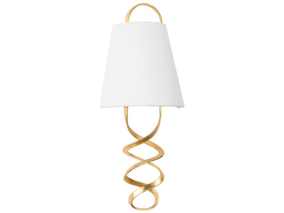 Hudson Valley Dota 2-Light Vintage Gold Leaf Wall Sconce