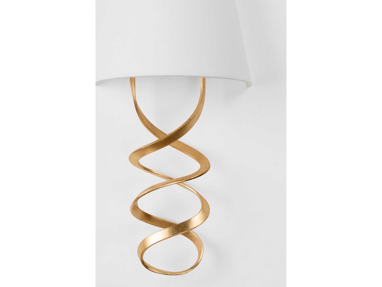 Hudson Valley Dota 2-Light Vintage Gold Leaf Wall Sconce