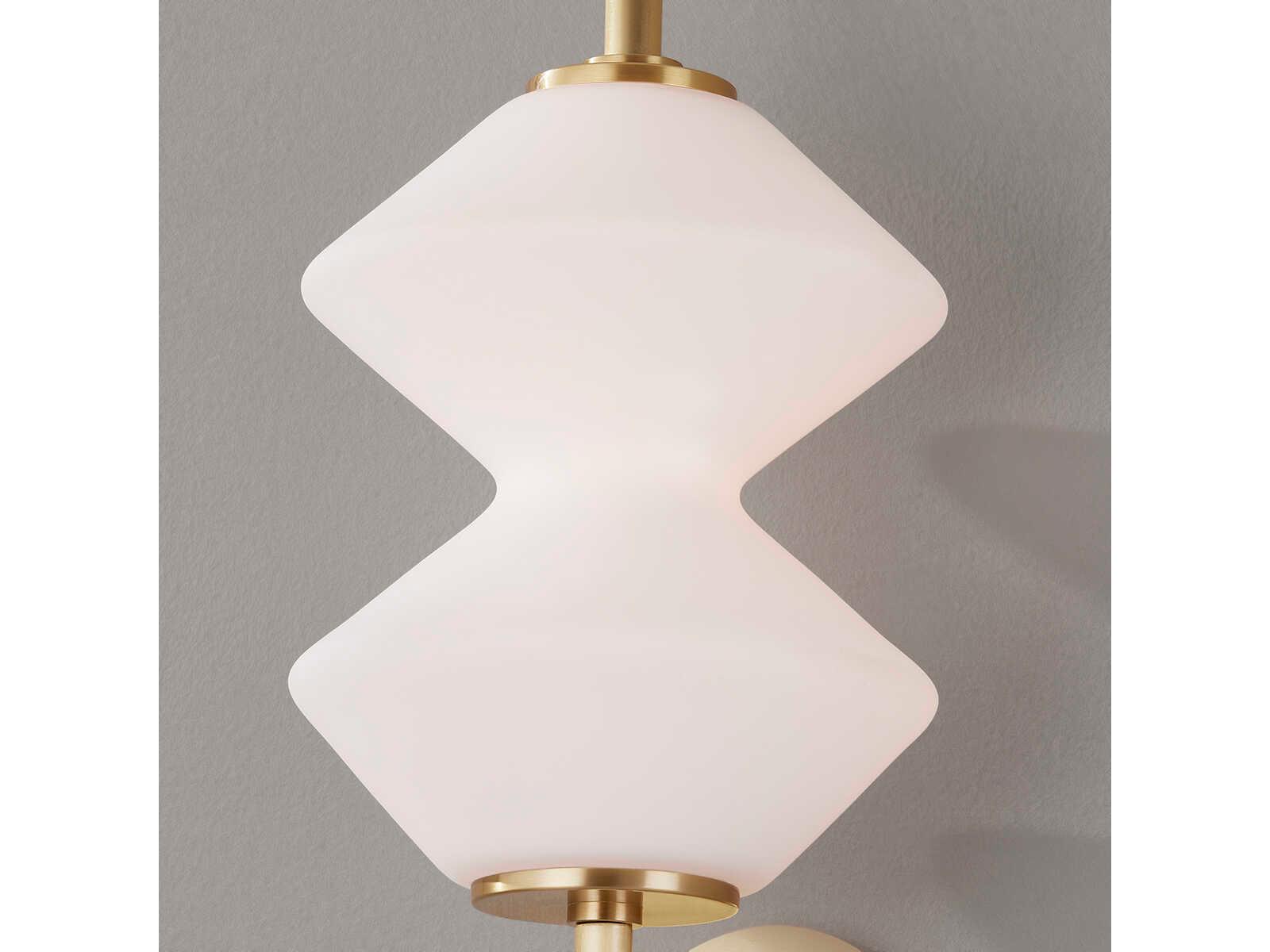 Hudson Valley Barrow 1-Light Aged Brass Glass LED Wall Sconce