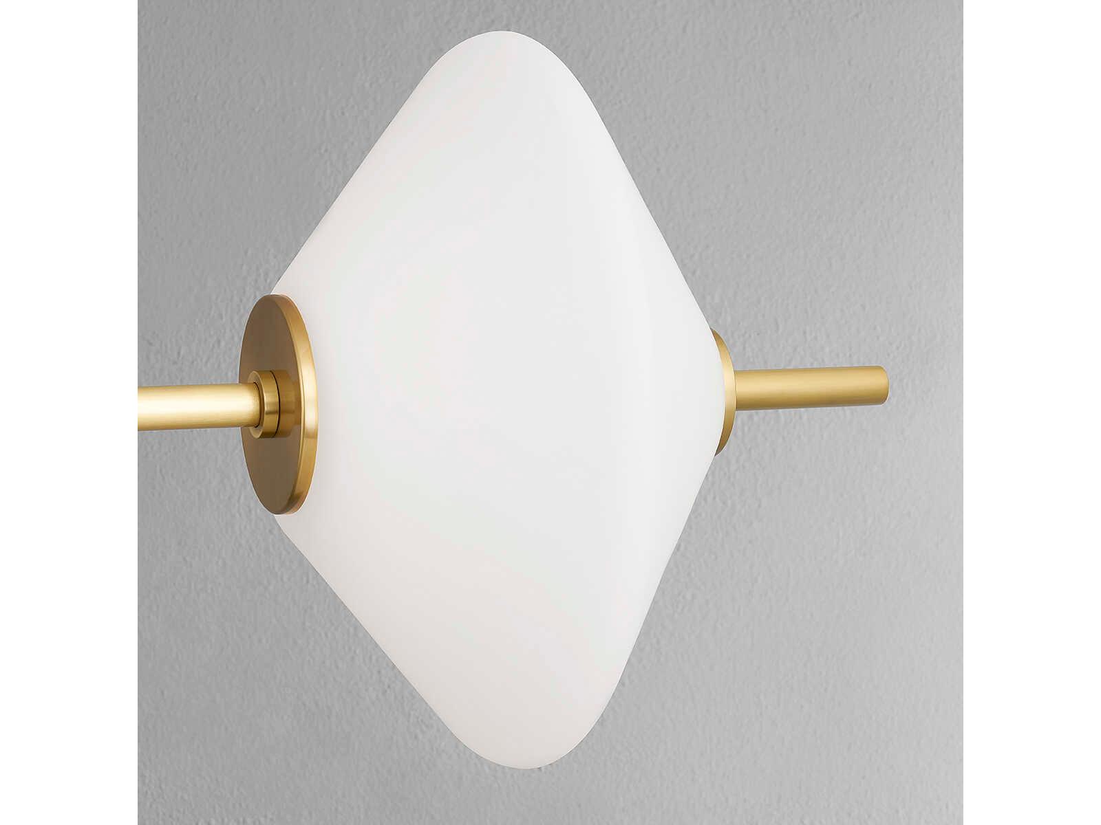 Hudson Valley Barrow 3-Light Aged Brass Glass LED Geometric Chandelier