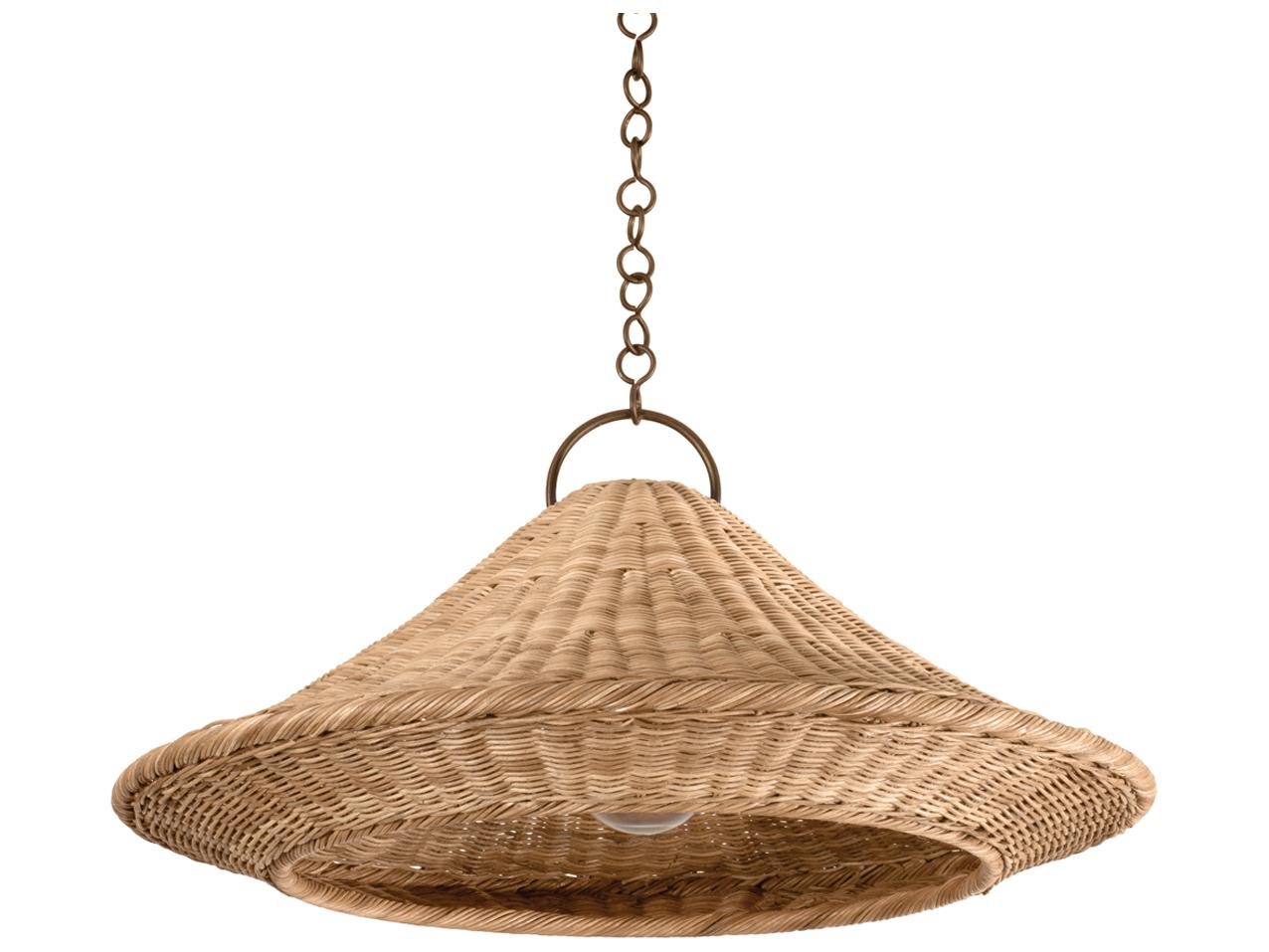 Hudson Valley Baychester 1-Light Bronze Leaf Brown Pendant