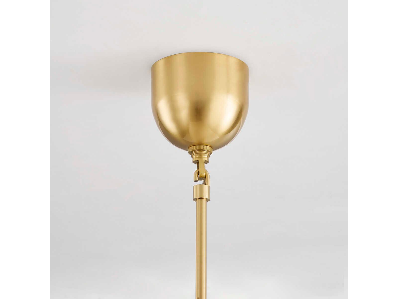 Hudson Valley Belleville 1-Light Aged Brass Glass Bell Mini Pendant