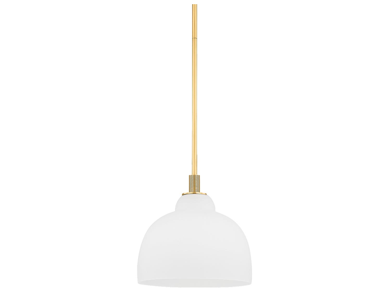 Hudson Valley Oberon 1-Light Aged Brass Dome Pendant