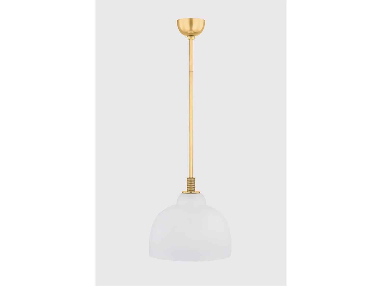 Hudson Valley Oberon 1-Light Aged Brass Dome Pendant