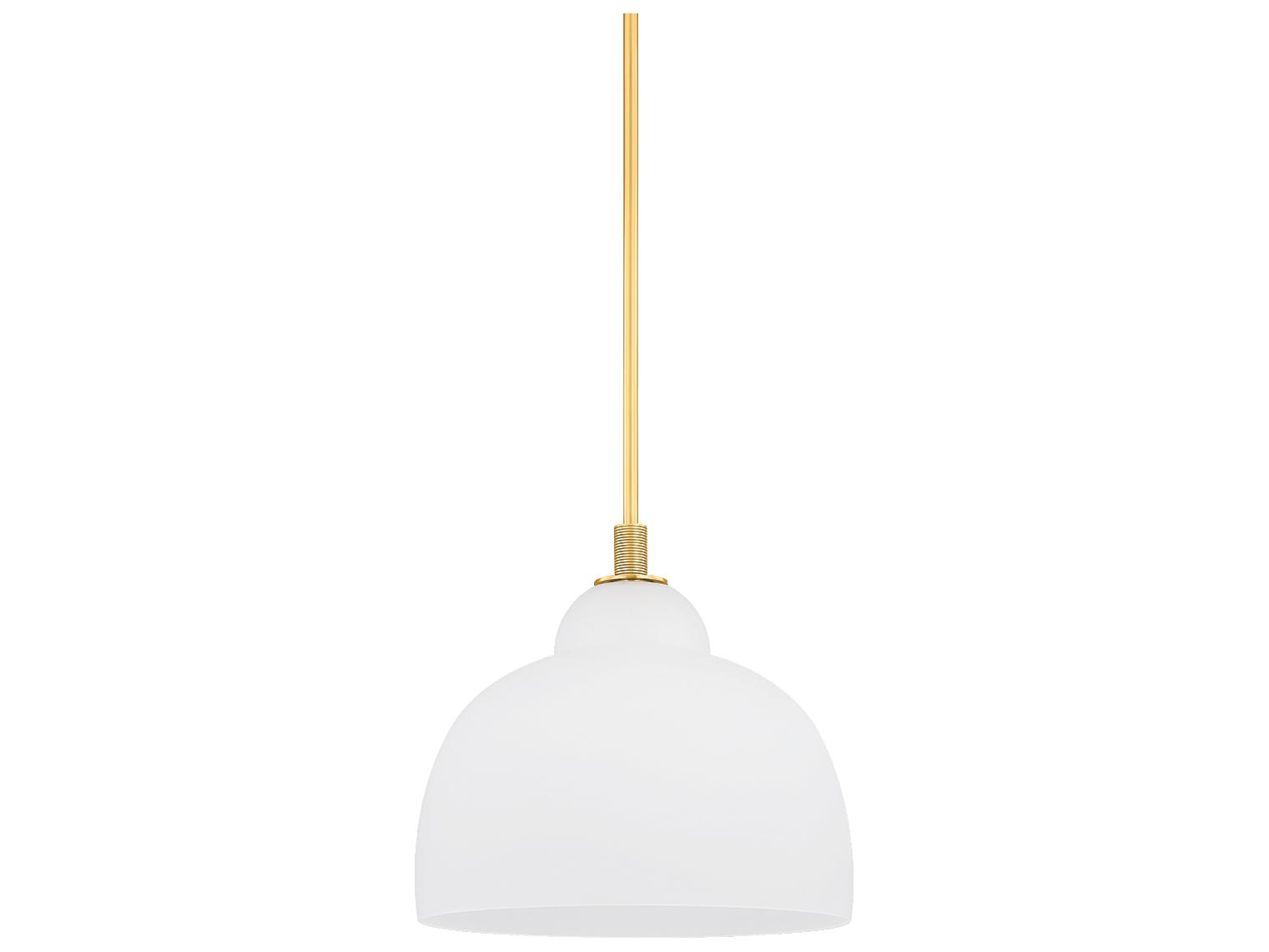 Hudson Valley Oberon 1-Light Aged Brass Dome Pendant