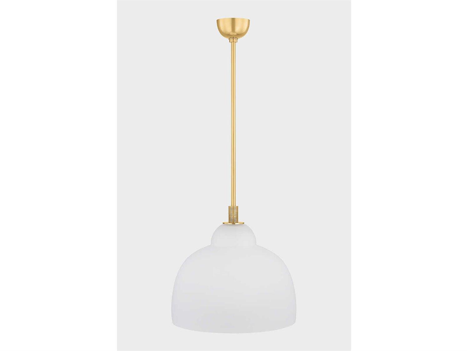 Hudson Valley Oberon 1-Light Aged Brass Dome Pendant