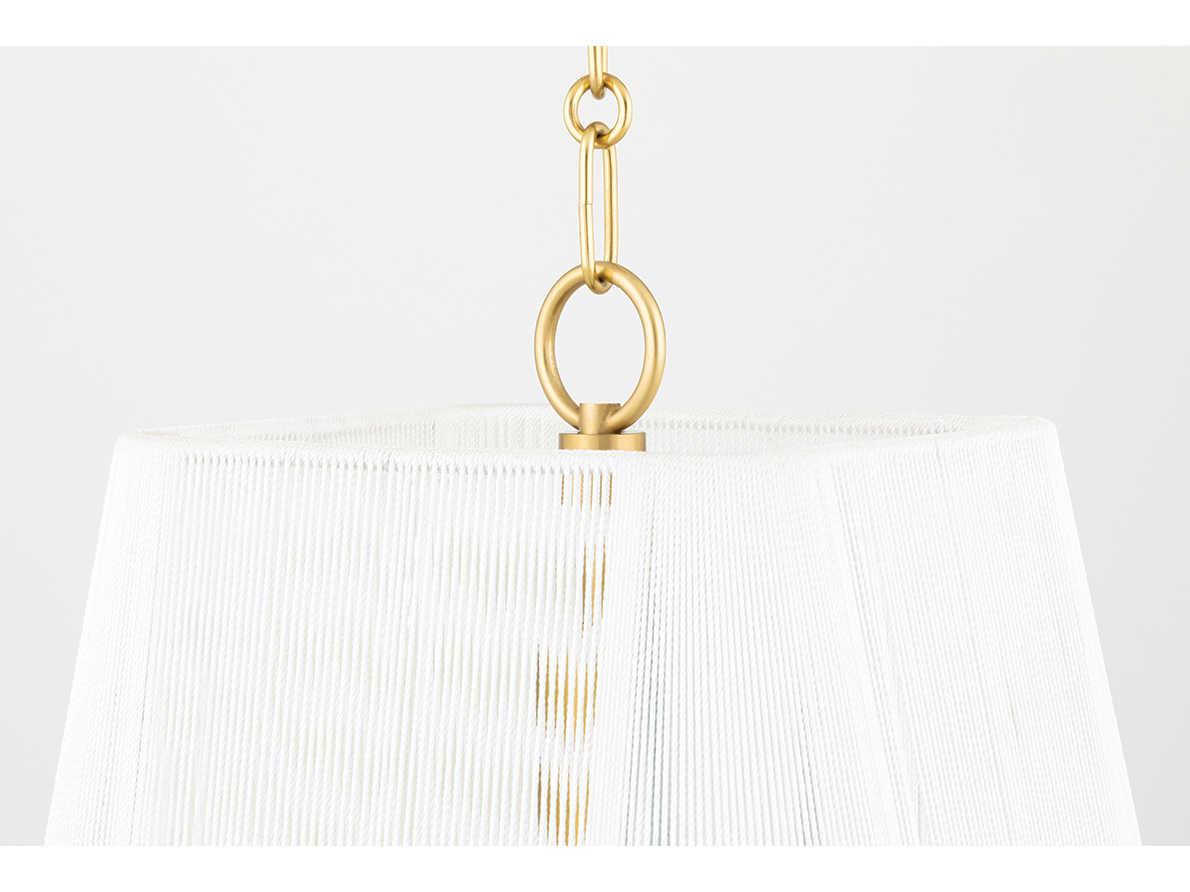 Hudson Valley Verona Beach 1-Light Aged Brass Geometric Pendant