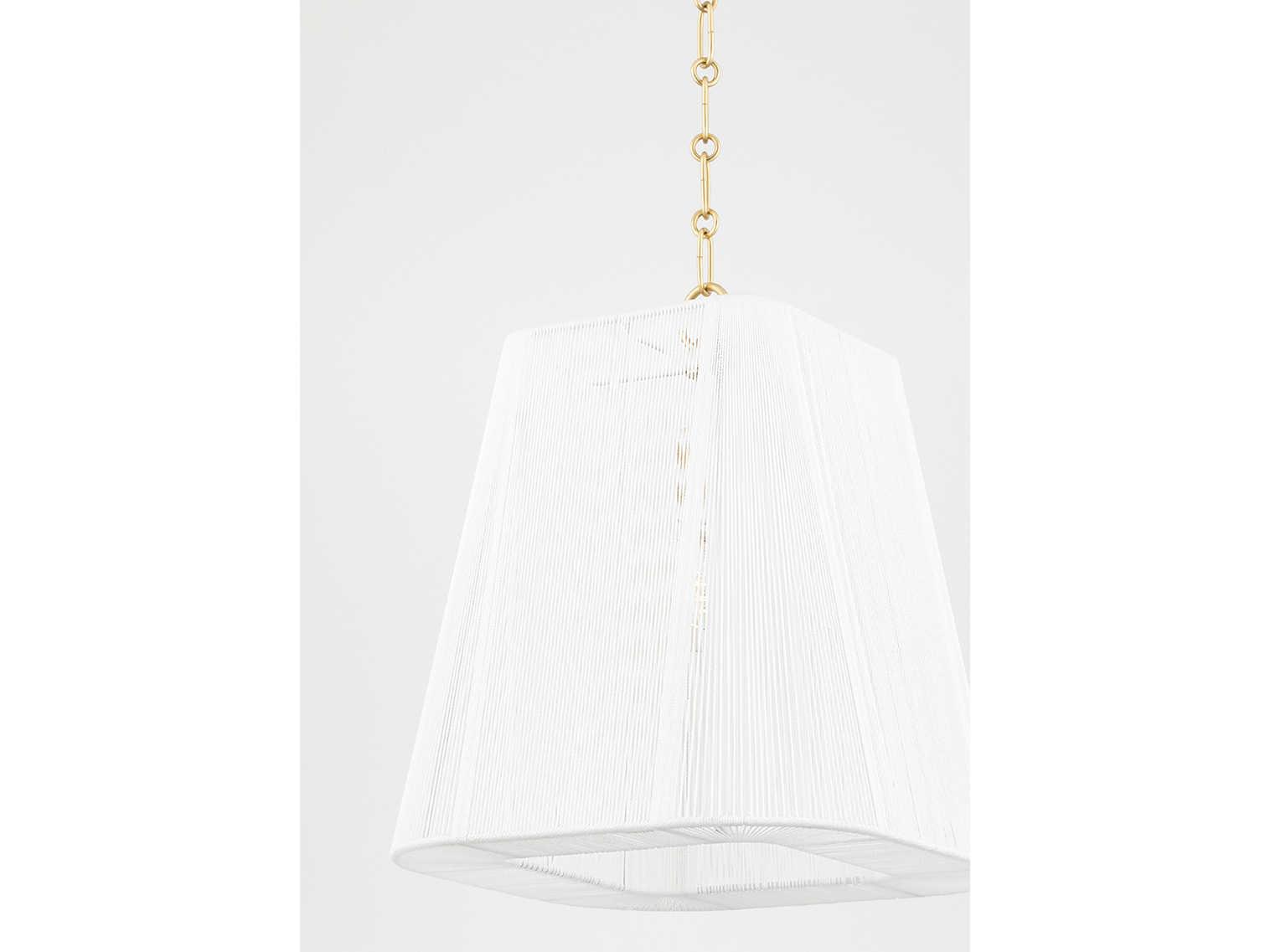 Hudson Valley Verona Beach 1-Light Aged Brass Geometric Pendant