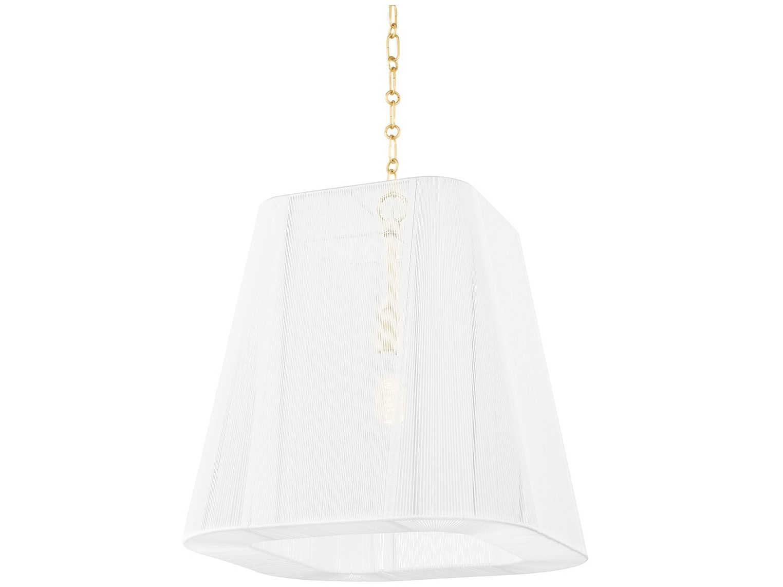 Hudson Valley Verona Beach 1-Light Aged Brass Pendant