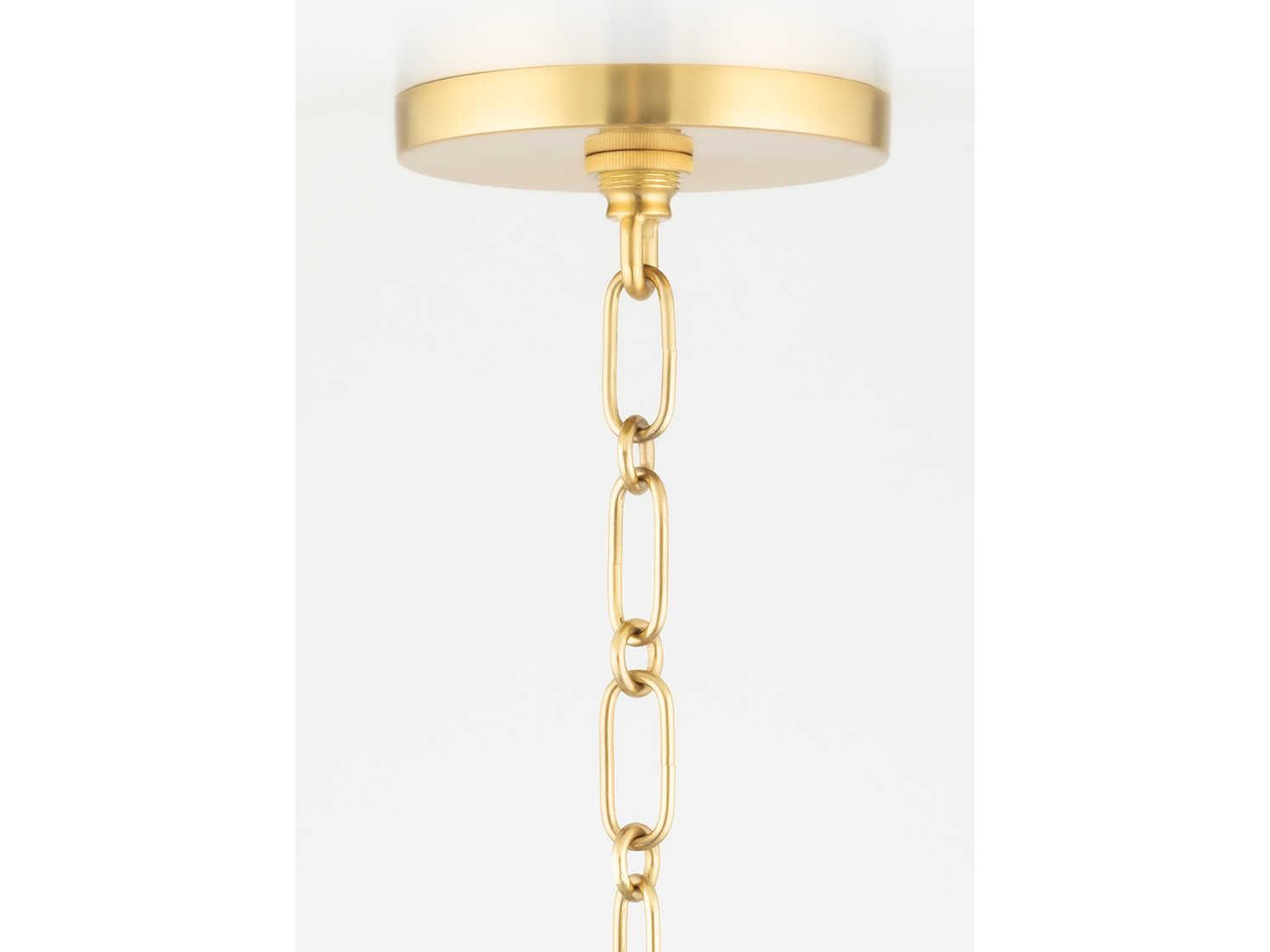 Hudson Valley Verona Beach 1-Light Aged Brass Pendant