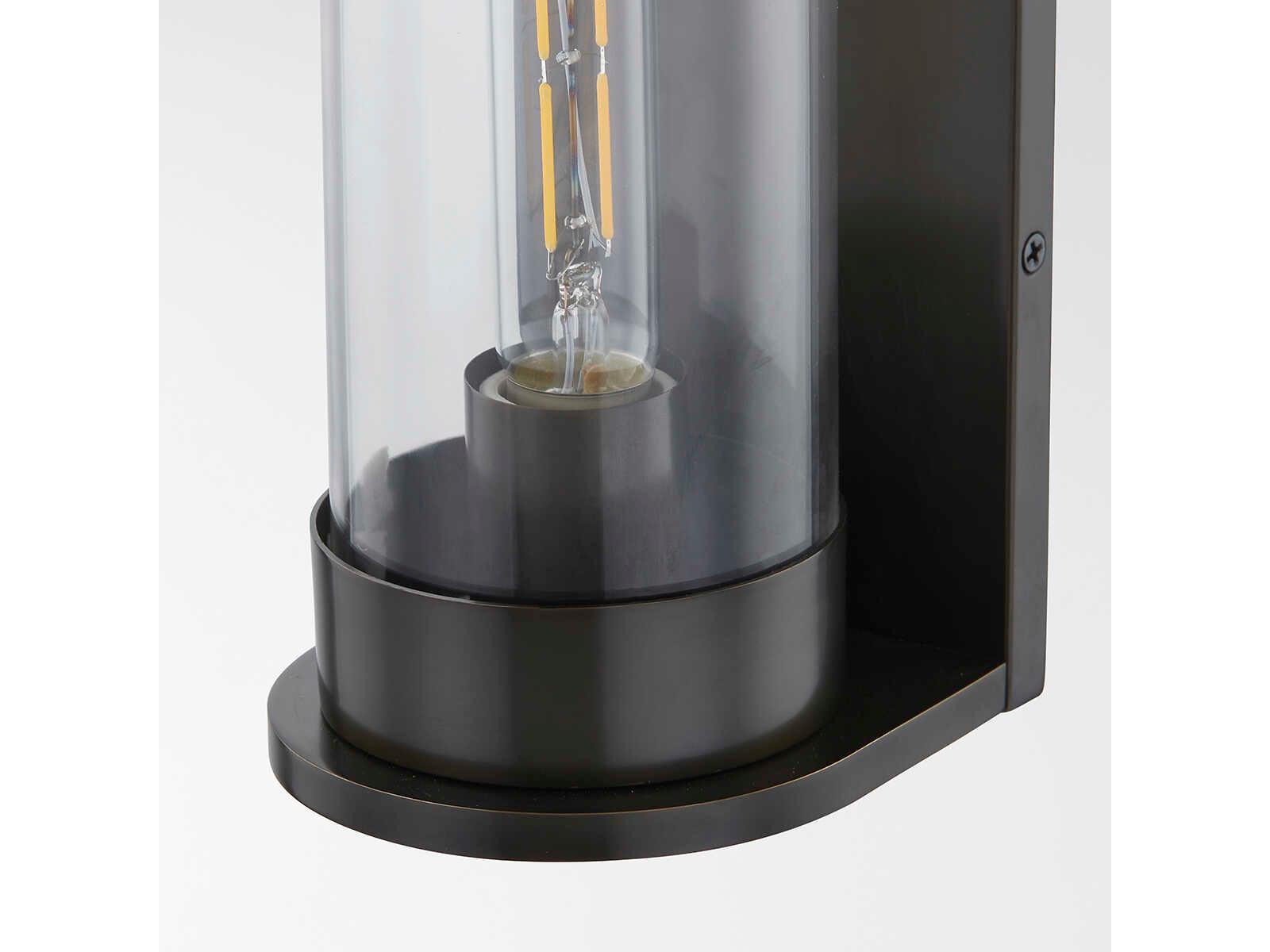 Hudson Valley Irwin 1-Light Distressed Bronze Glass Wall Sconce