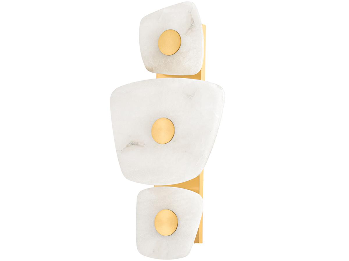 Hudson Valley Holmdel 3-Light Aged Brass Wall Sconce