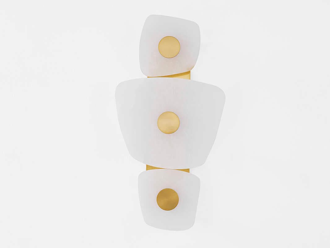 Hudson Valley Holmdel 3-Light Aged Brass Wall Sconce