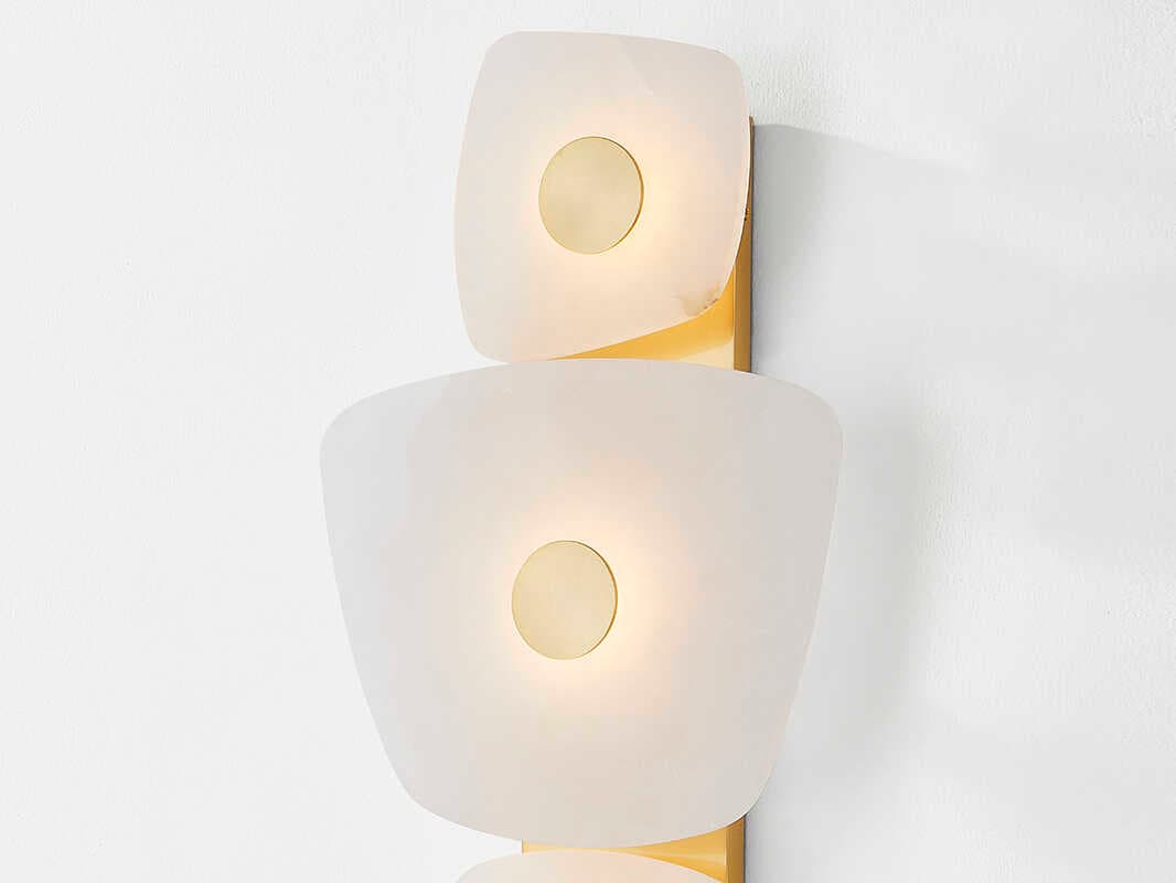 Hudson Valley Holmdel 3-Light Aged Brass Wall Sconce