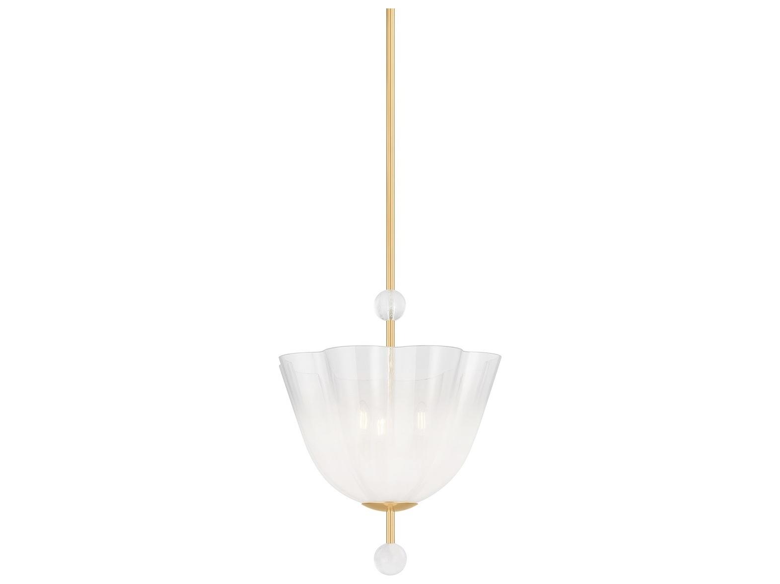 Hudson Valley Cambria Heights 3-Light Aged Brass Pendant