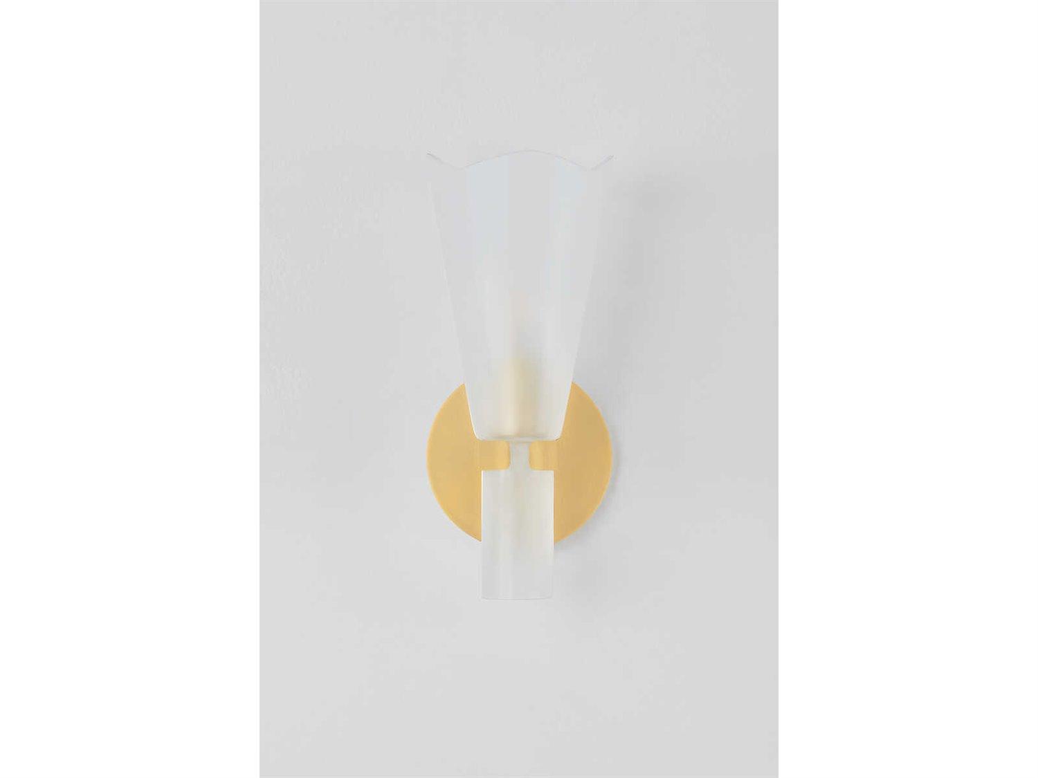 Hudson Valley Pine Island 1-Light Aged Brass Wall Sconce