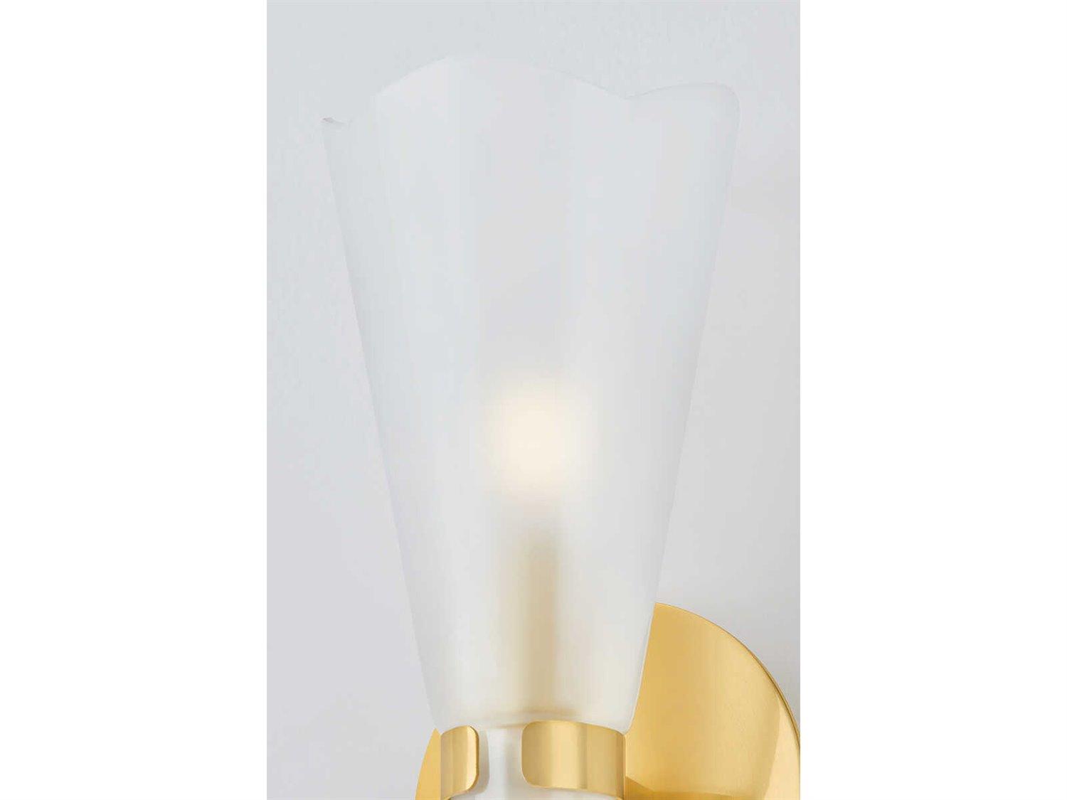 Hudson Valley Pine Island 1-Light Aged Brass Wall Sconce