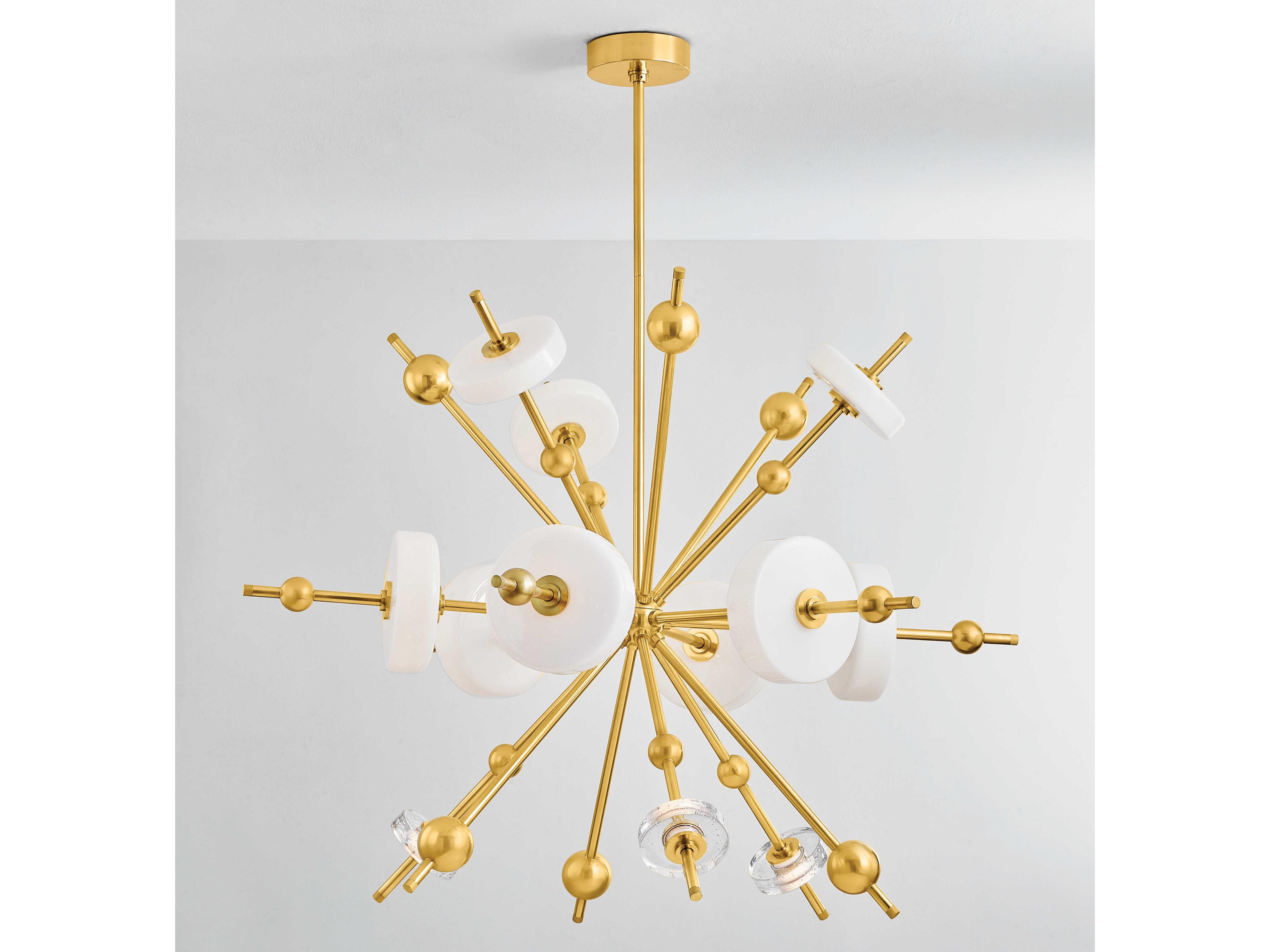 Hudson Valley Maynard 12-Light Aged Brass Sputnik Pendant