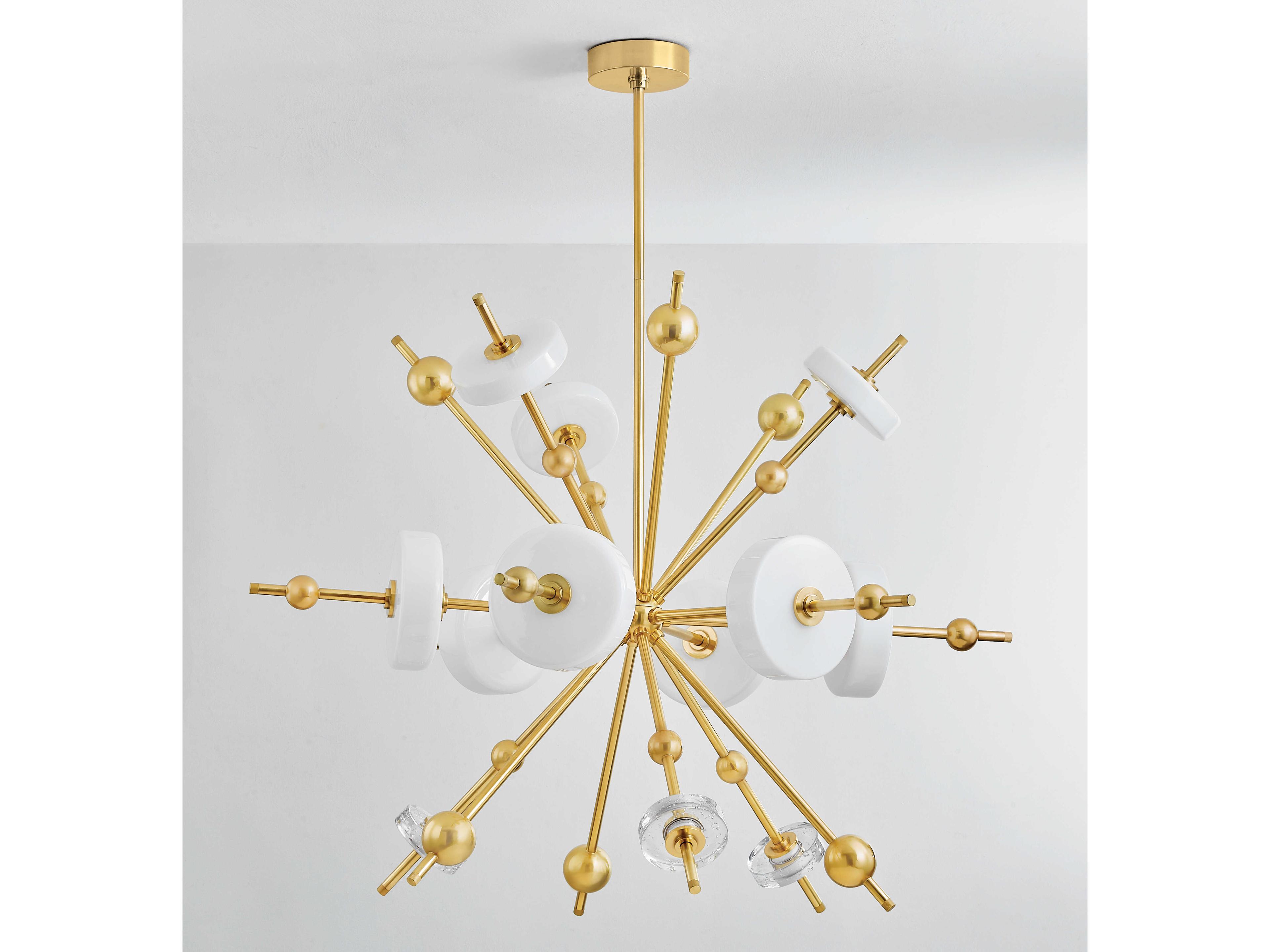 Hudson Valley Maynard 12-Light Aged Brass Sputnik Pendant