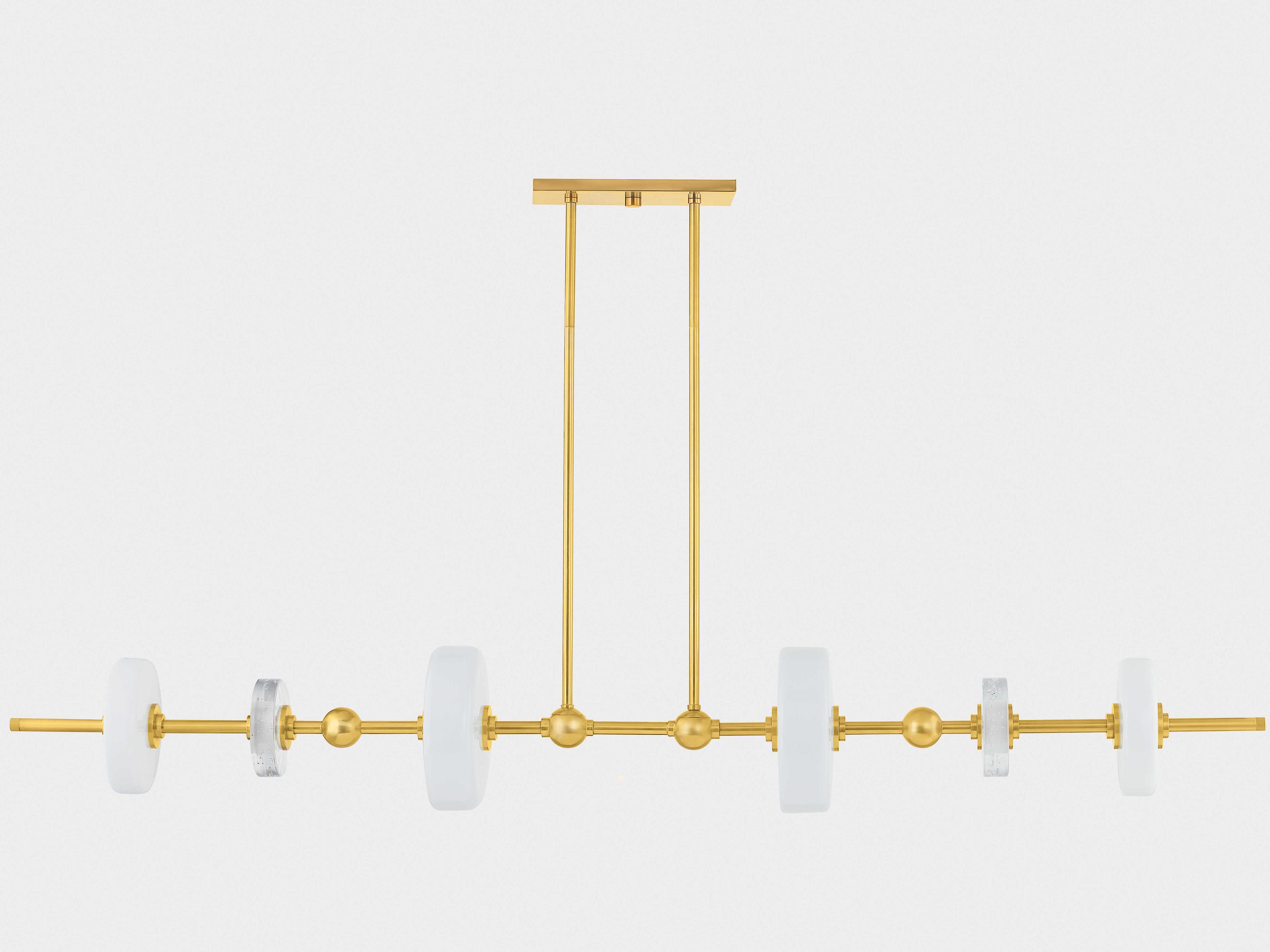 Hudson Valley Maynard 6-Light Aged Brass Linear Island Pendant