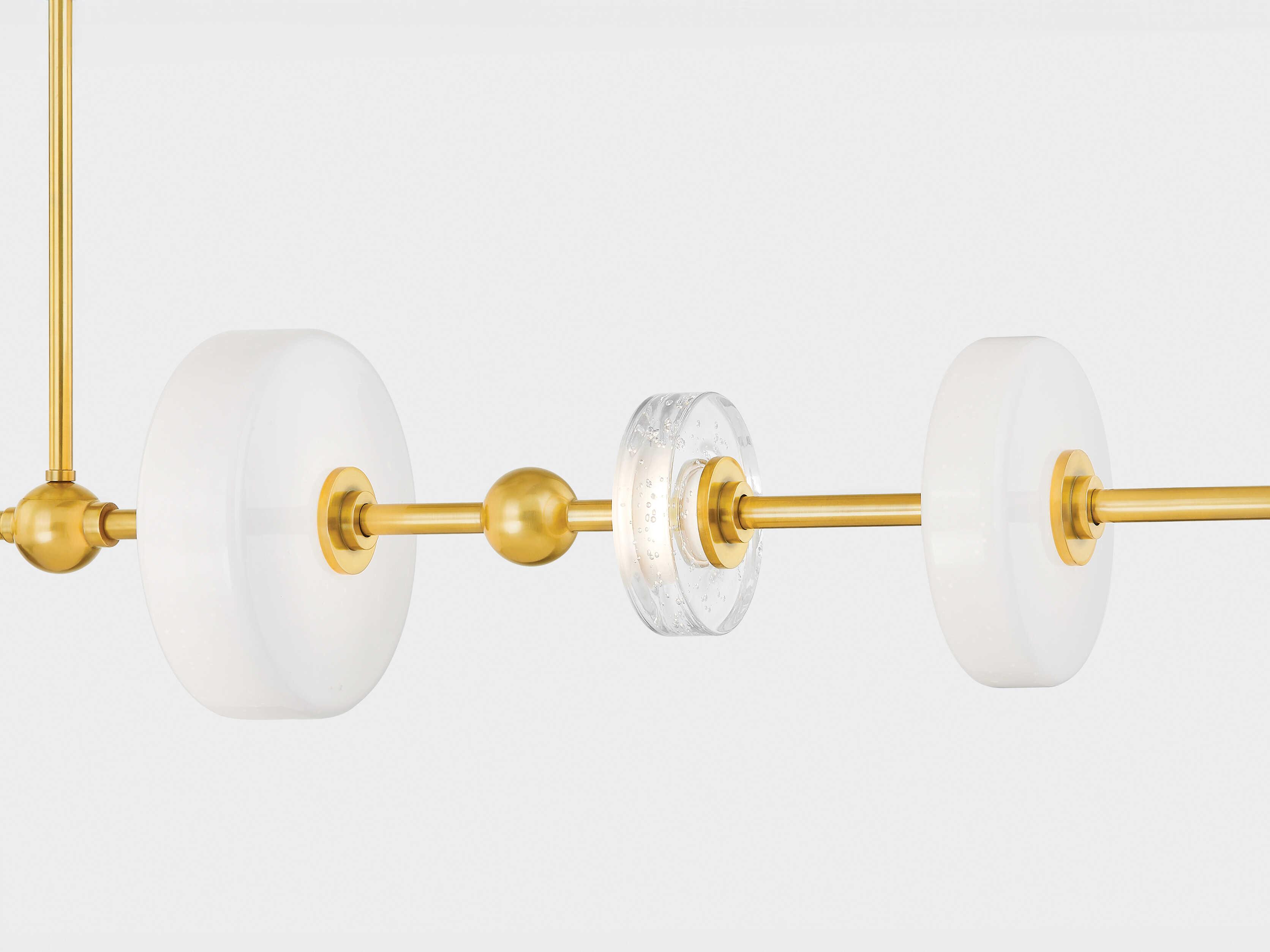 Hudson Valley Maynard 6-Light Aged Brass Linear Island Pendant