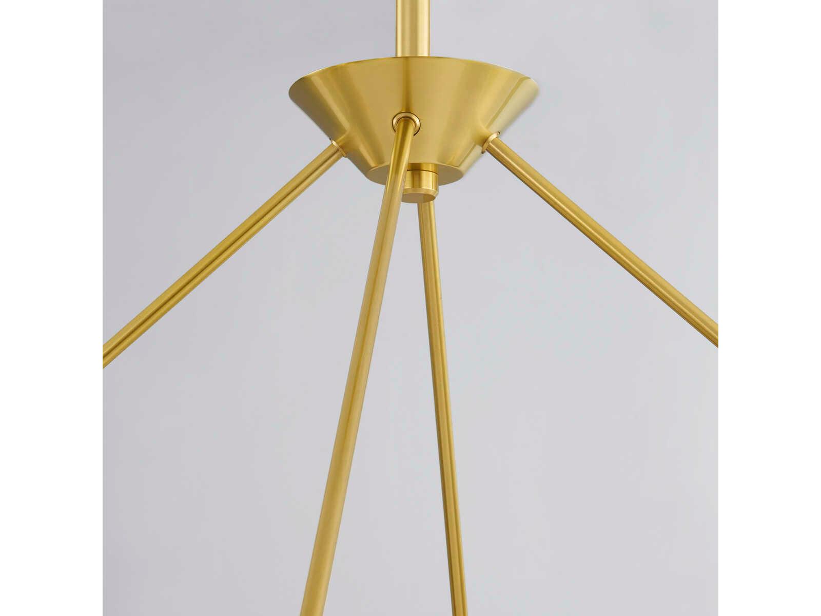 Hudson Valley Grafton 12-Light Aged Brass White Globe Round Chandelier