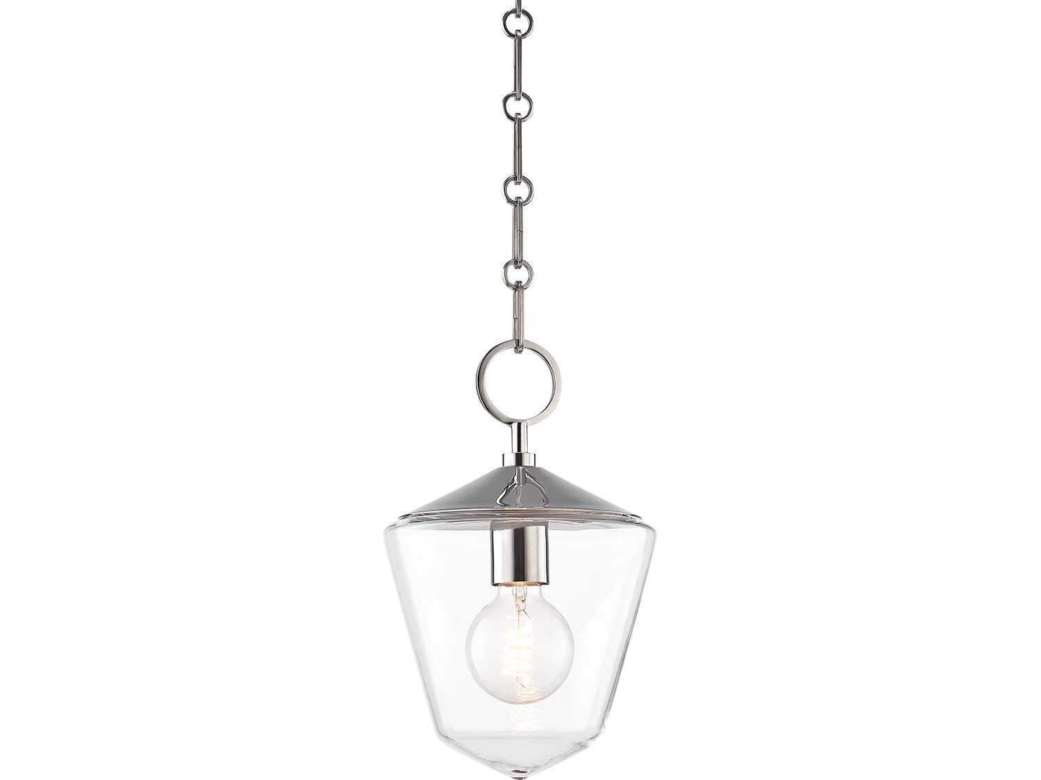 Hudson Valley Greene 1-Light Polished Nickel Lantern Mini Pendant