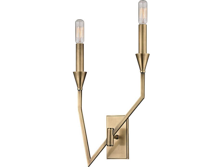 Hudson Valley Archie 2-Light Aged Brass Wall Sconce