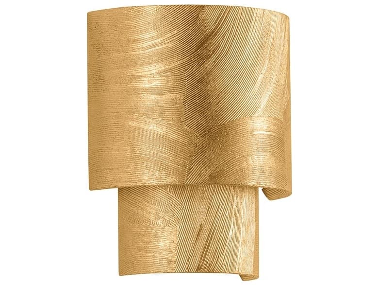 Hudson Valley Moray 2-Light Vintage Gold Leaf Wall Sconce
