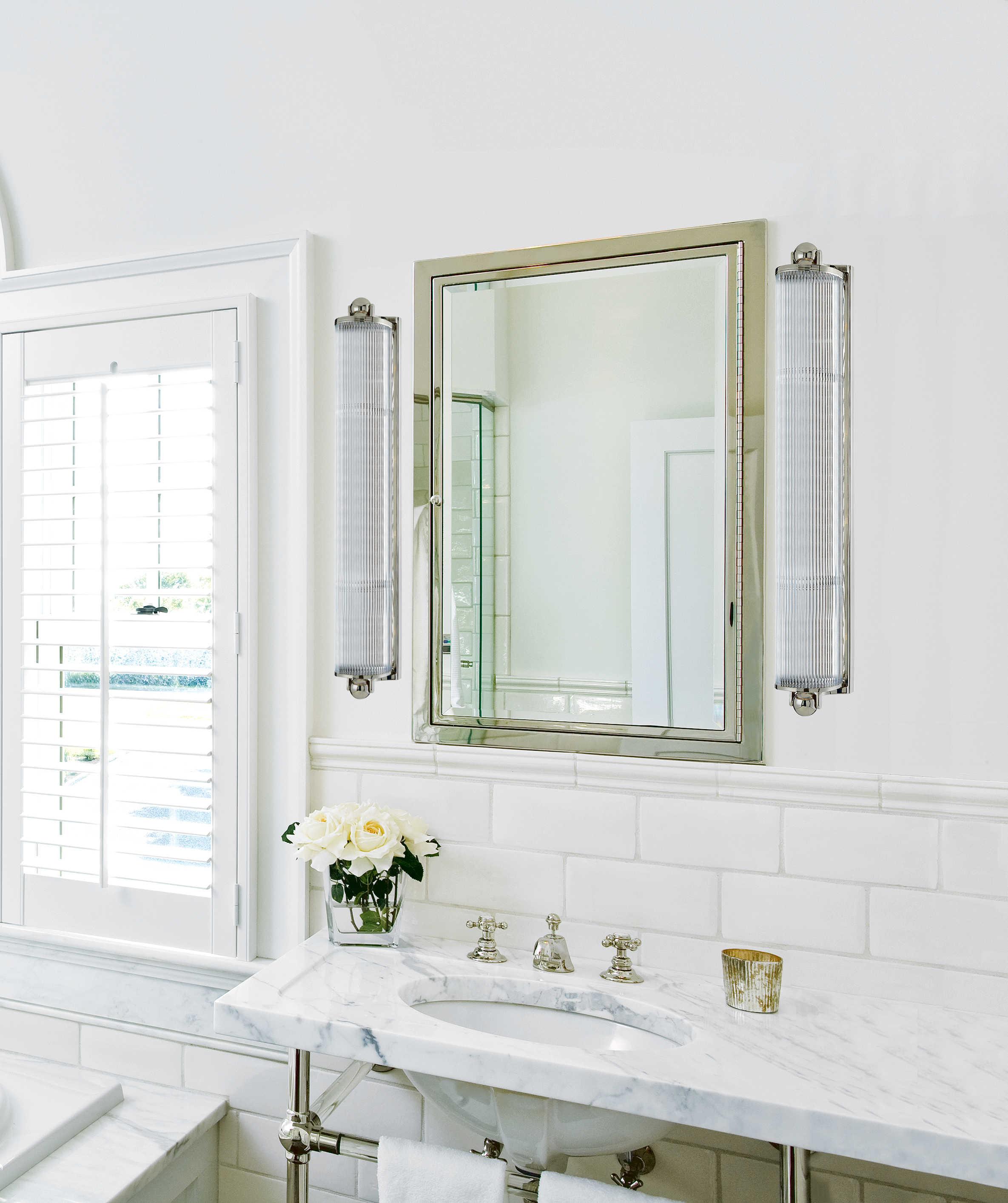 Hudson Valley Mclean 4-Light Polished Nickel Clear Glass Wall Sconce