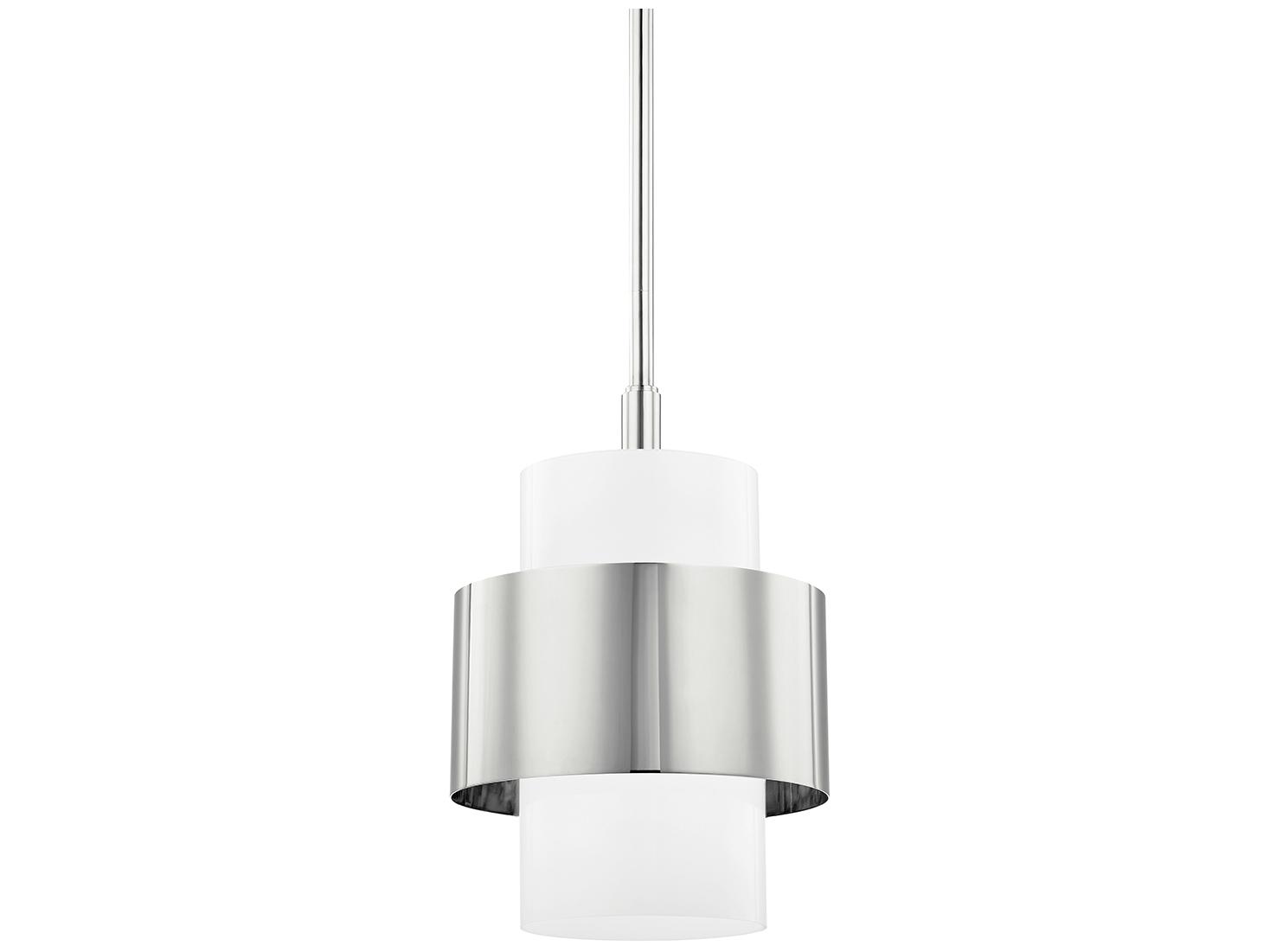 Hudson Valley Corinth 1-Light Polished Nickel Cylinder Mini Pendant