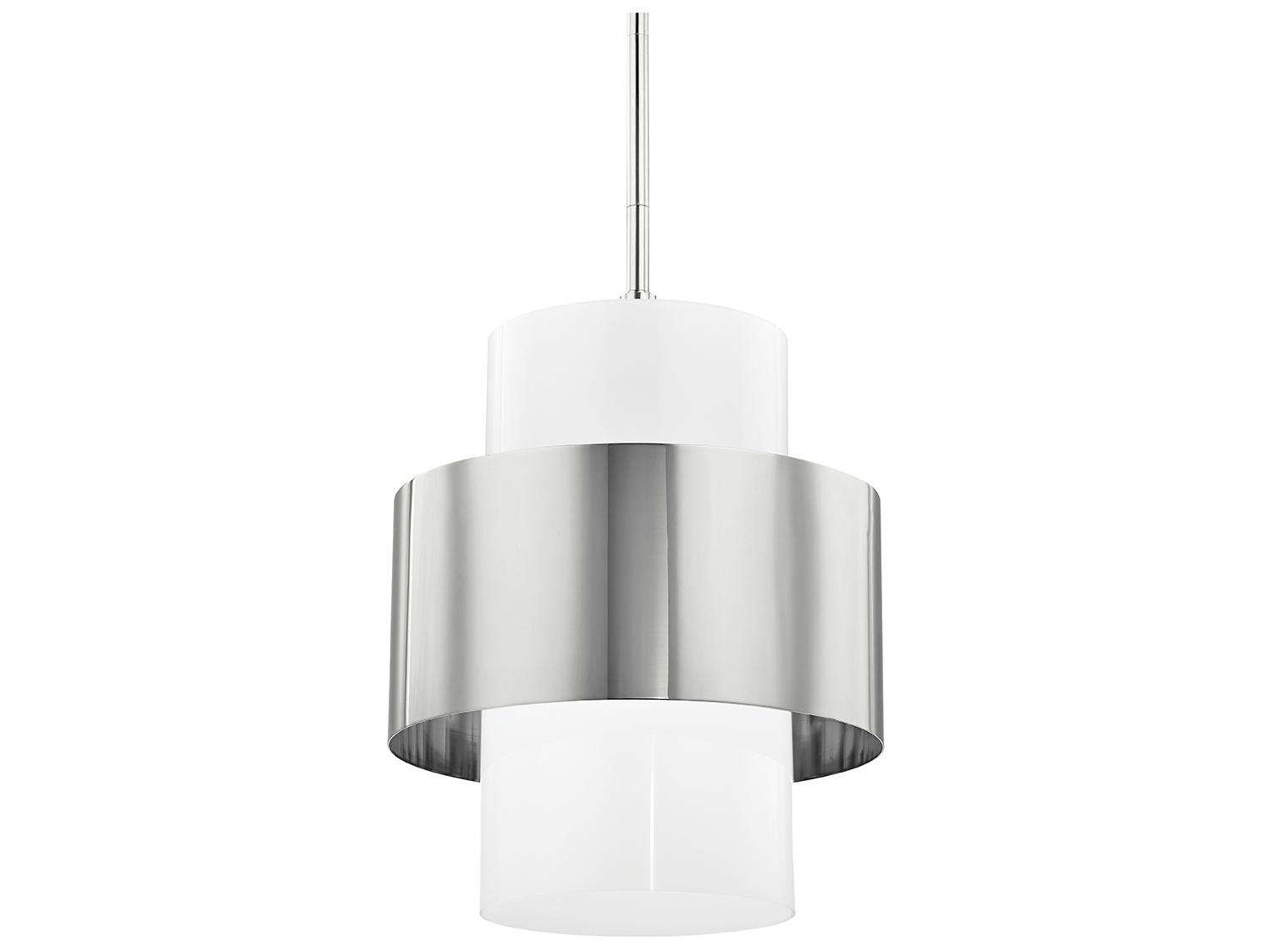 Hudson Valley Corinth 1-Light Polished Nickel Cylinder Pendant