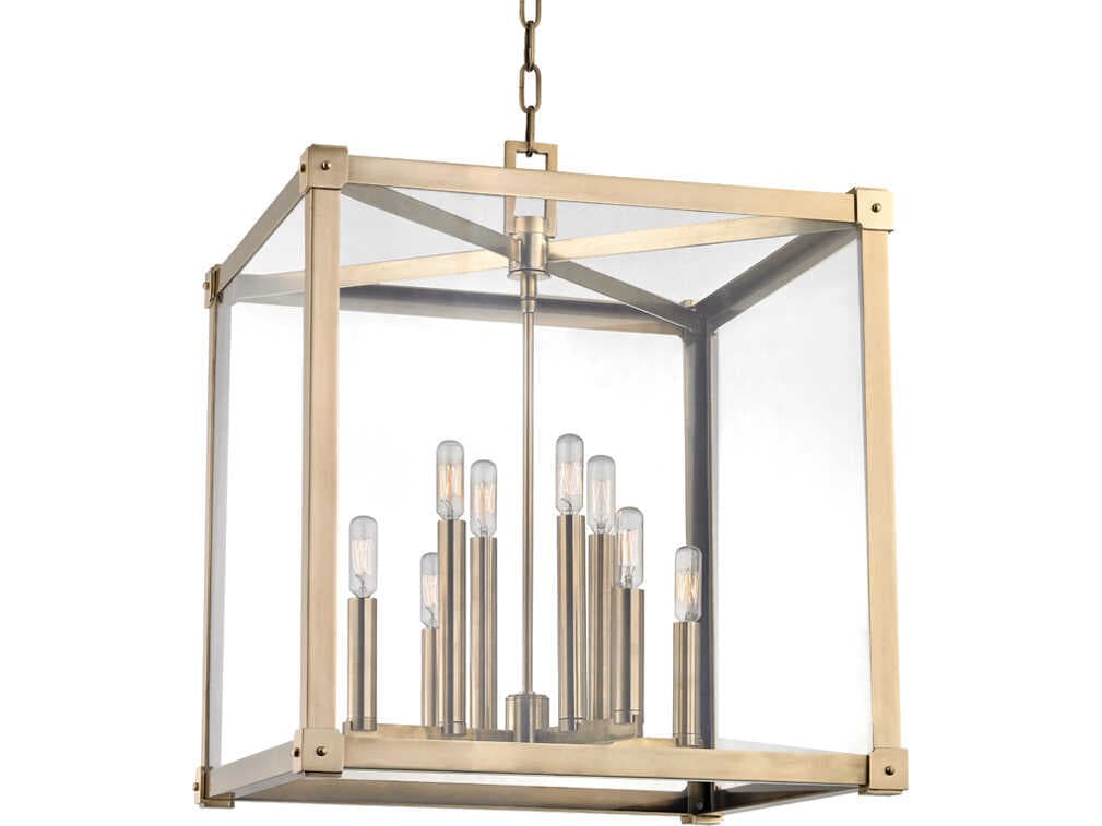 Hudson Valley Forsyth 8-Light Aged Brass Pendant