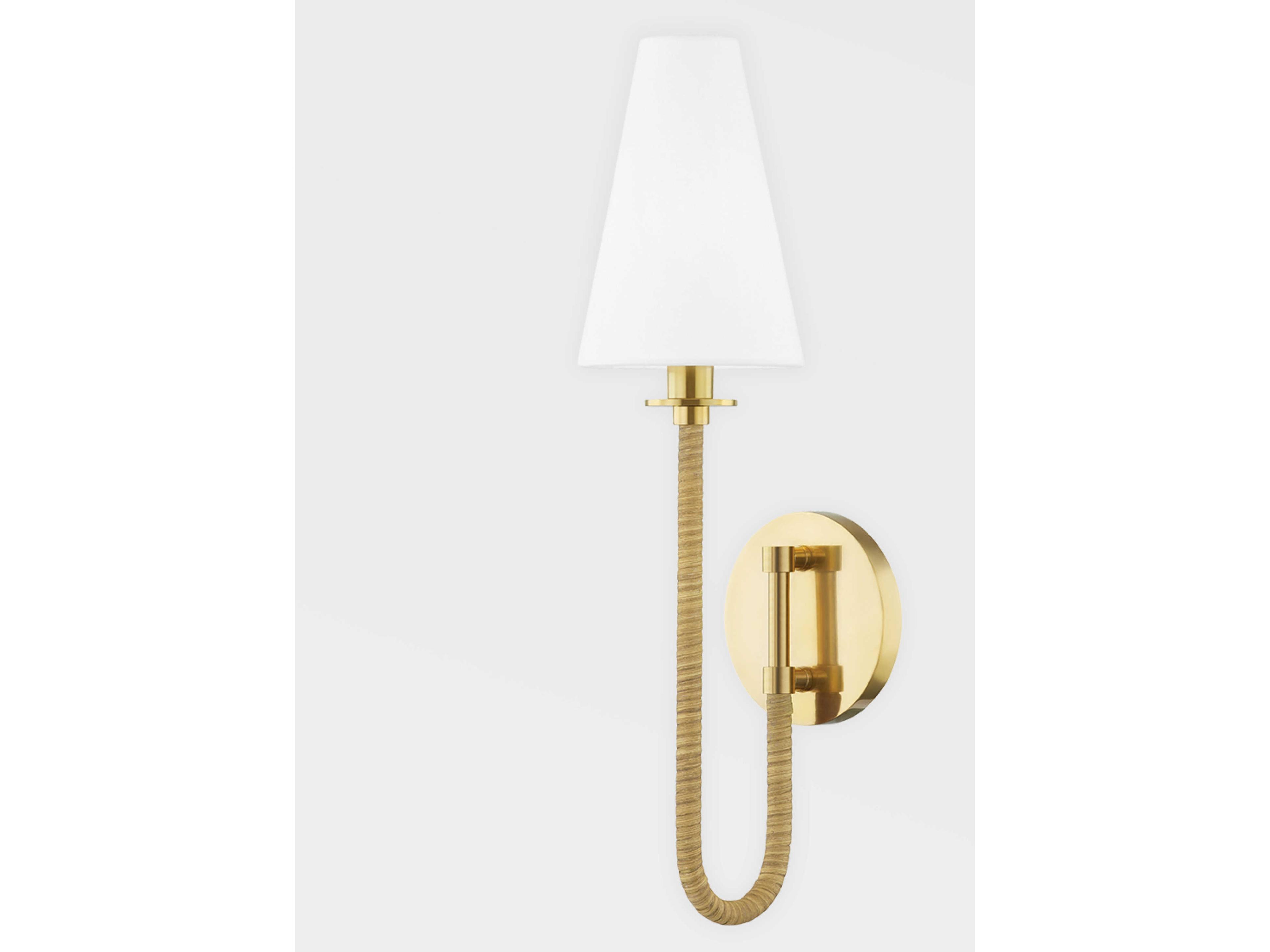 Hudson Valley Ripley 1-Light Aged Brass White LED Wall Sconce