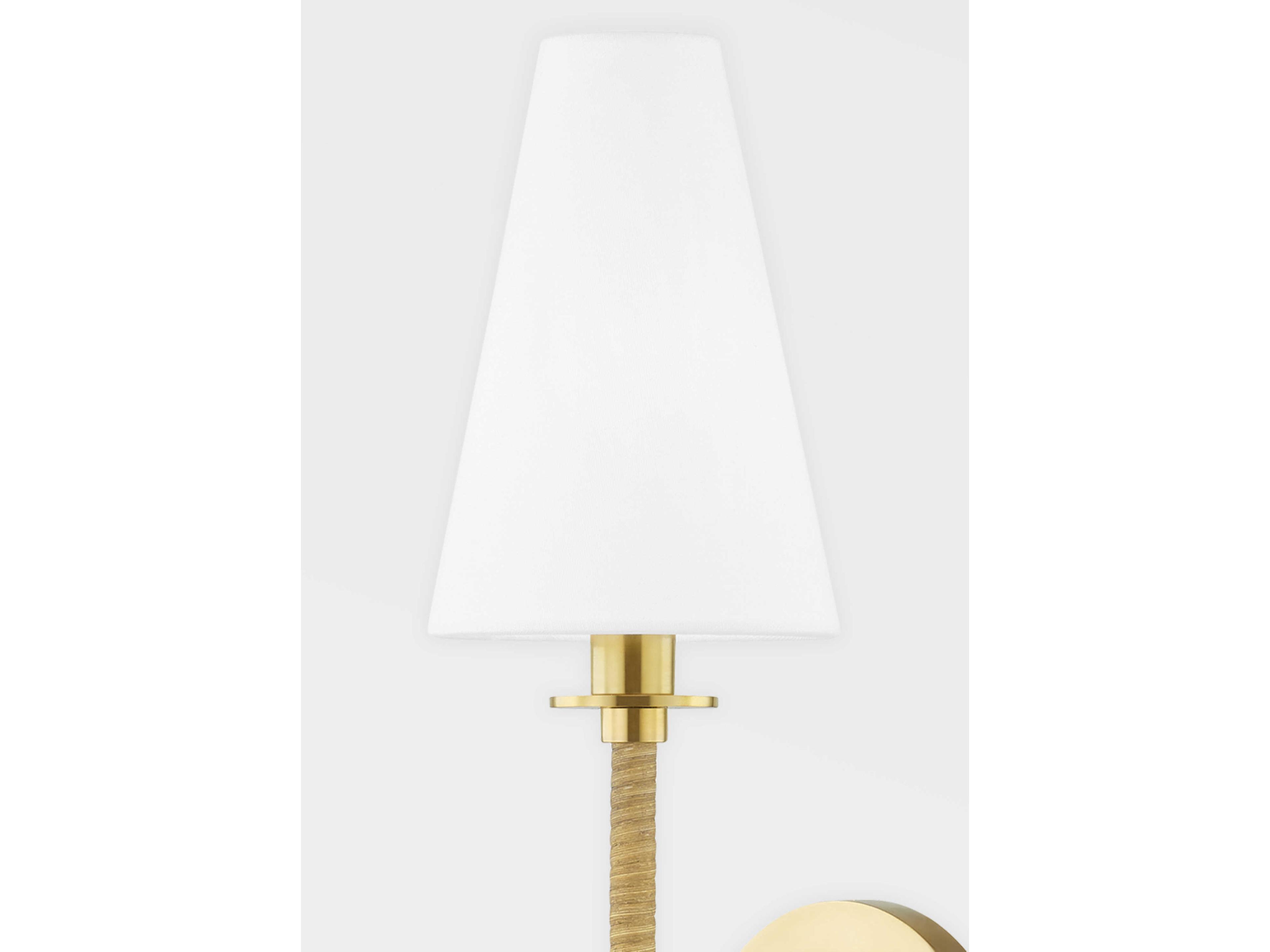 Hudson Valley Ripley 1-Light Aged Brass White LED Wall Sconce