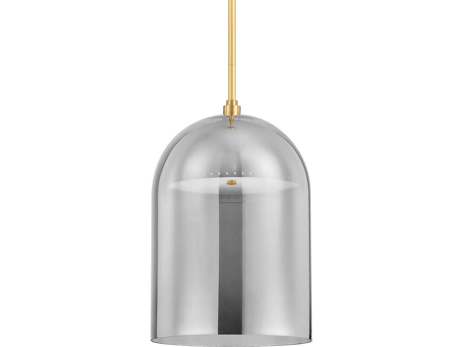 Hudson Valley Dorval 1-Light Aged Brass Bell Pendant