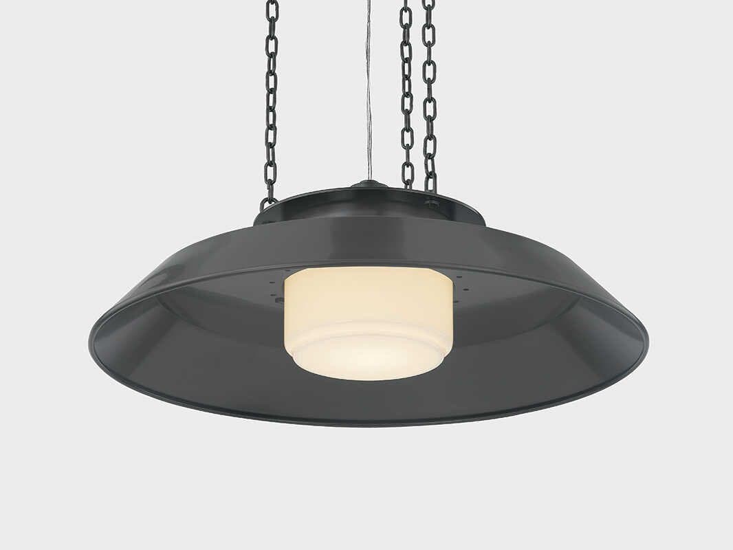 Hudson Valley Woodrow 1-Light Distressed Bronze Bowl Pendant