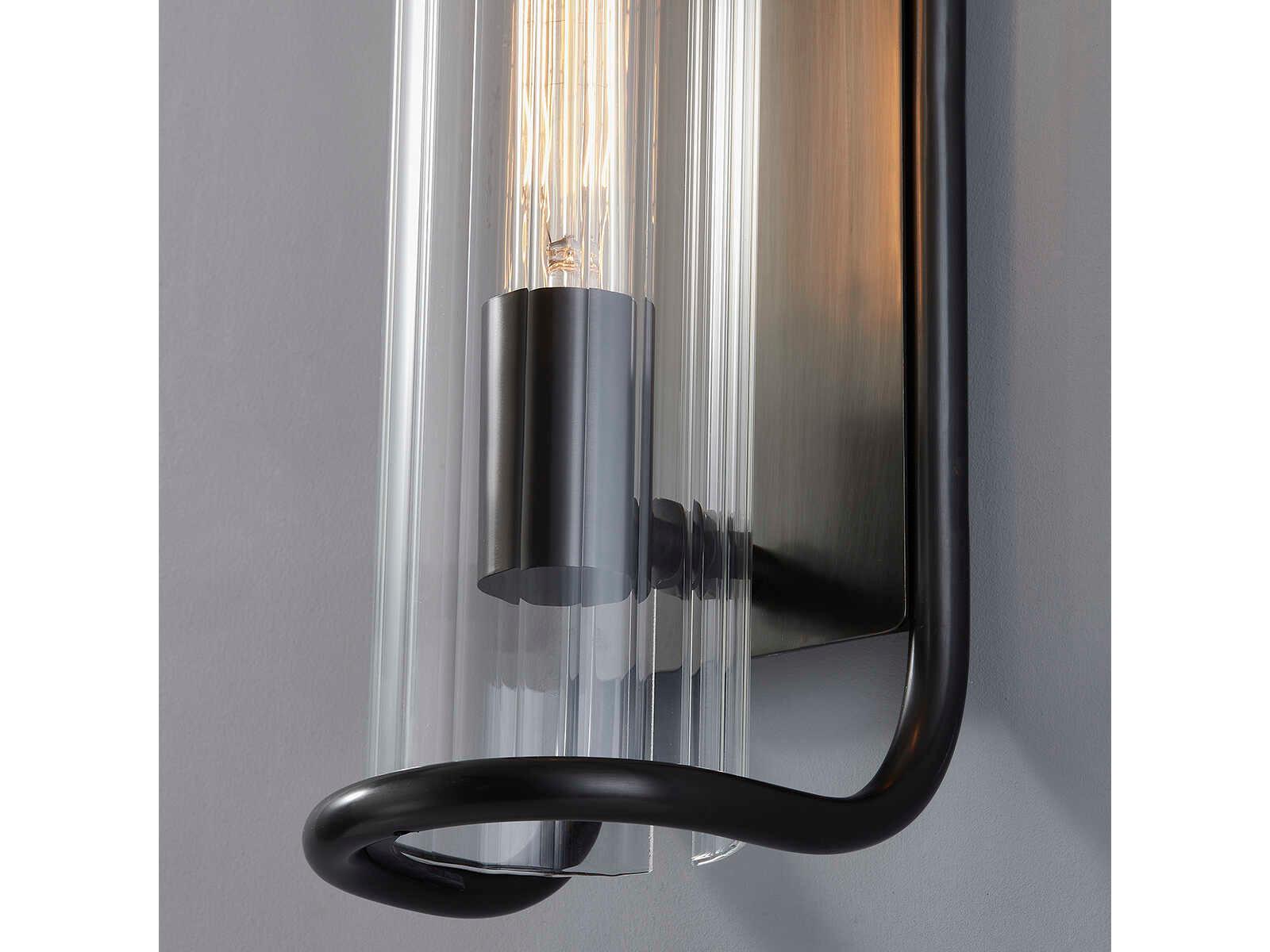 Hudson Valley Fillmore 1-Light Old Bronze Glass Wall Sconce