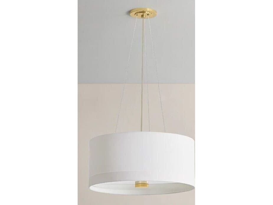 Hudson Valley Ashland 4-Light Aged Brass Round Pendant