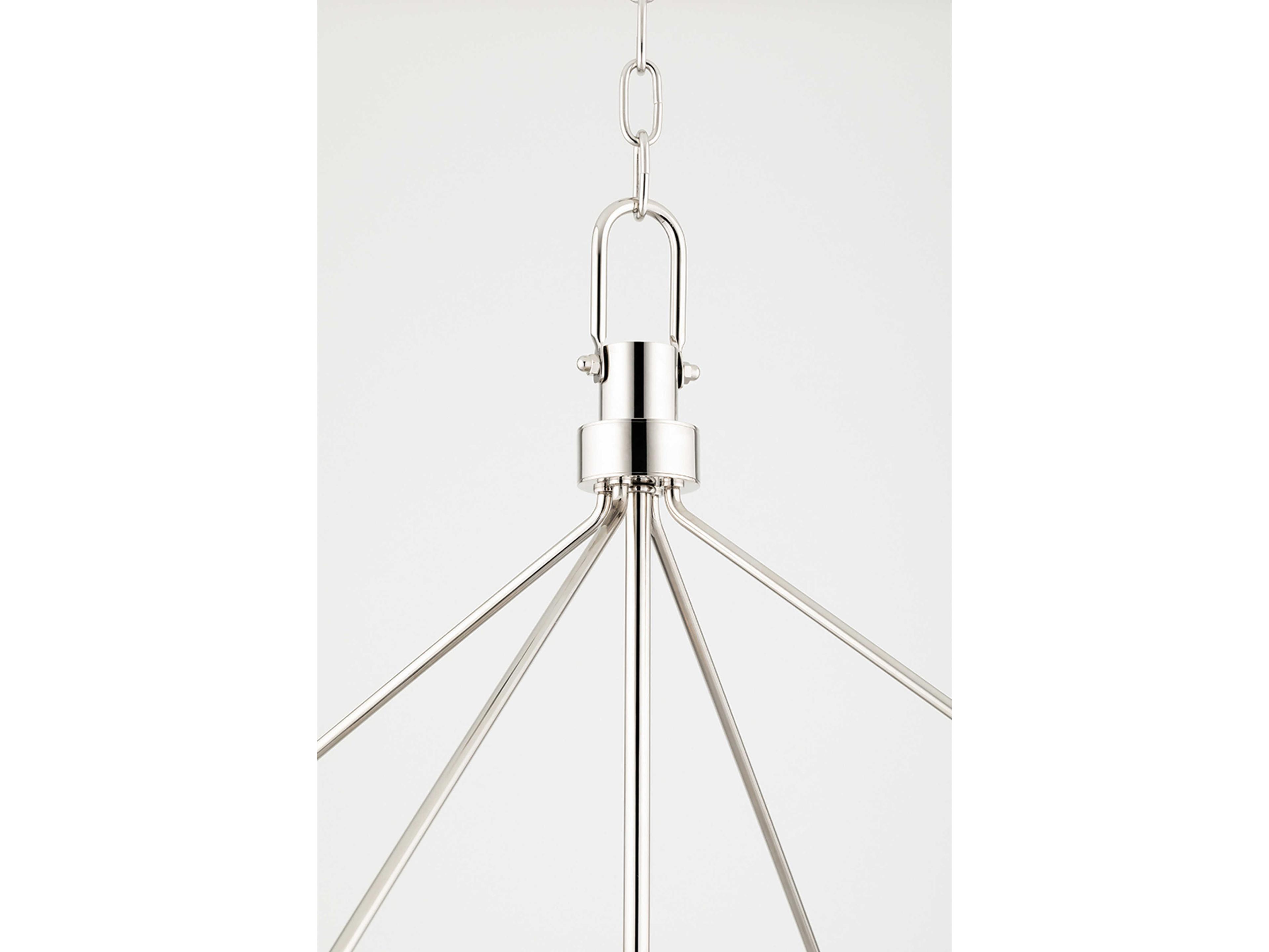 Hudson Valley Glendale 25-Light Polished Nickel Black Candelabra Chandelier