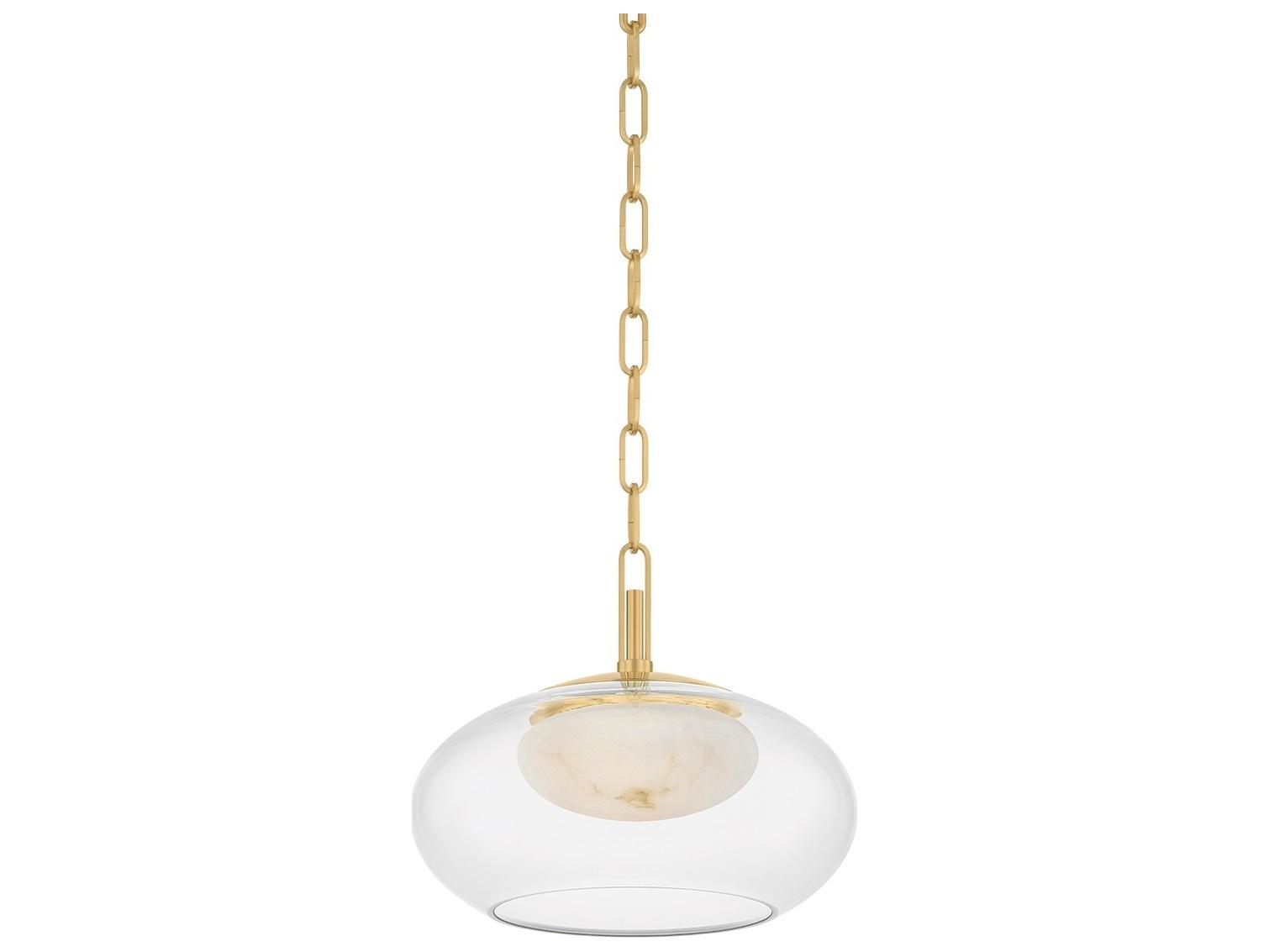 Hudson Valley Moore 1-Light Aged Brass Mini Pendant
