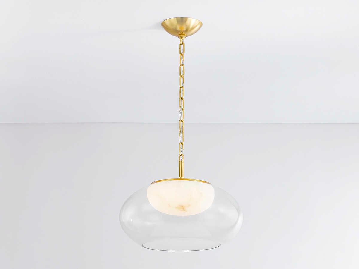 Hudson Valley Moore 1-Light Aged Brass Pendant