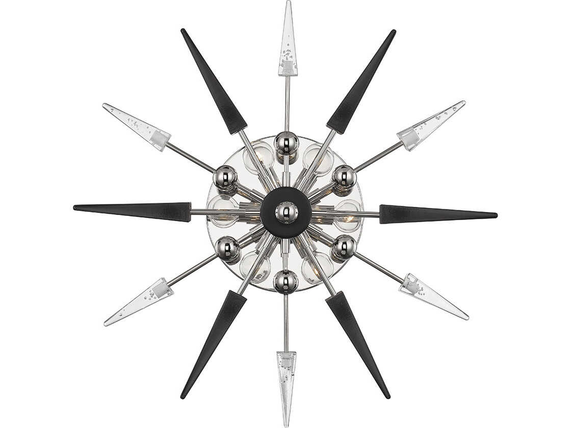 Hudson Valley Sparta 6-Light Polished Nickel Glass Wall Sconce