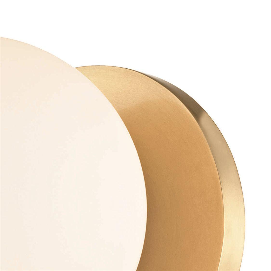 Hudson Valley Baird 1-Light Aged Brass Off White Glass LED Wall Sconce