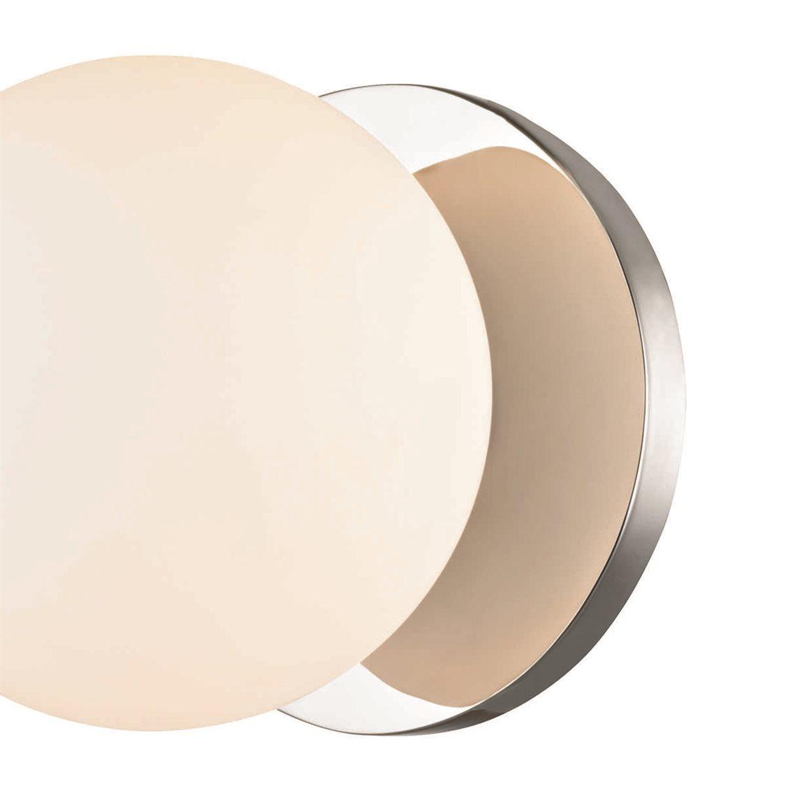 Hudson Valley Baird 1-Light Polished Chrome Off White Glass LED Wall Sconce